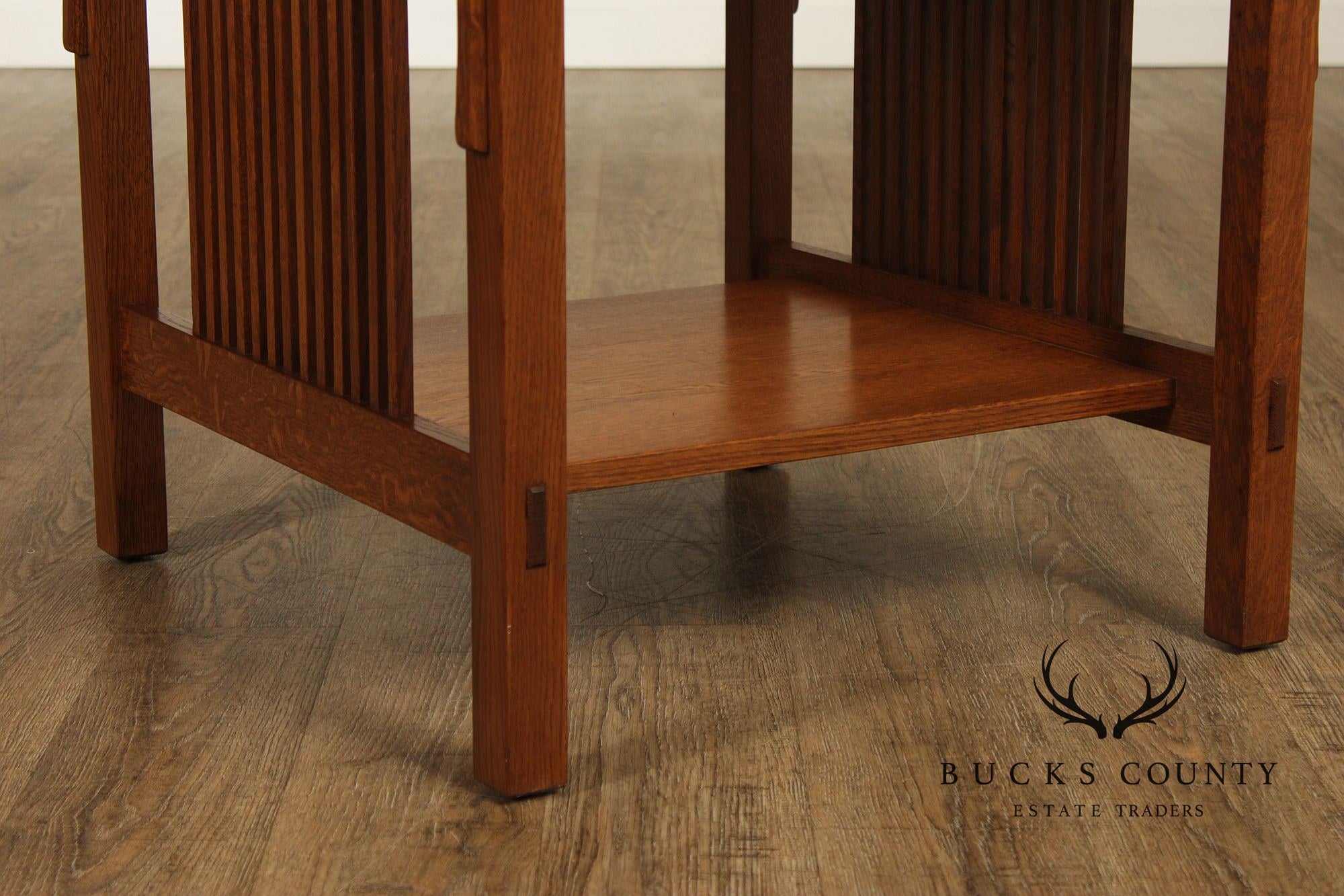 Stickley Mission Collection Oak Spindle Lamp Table