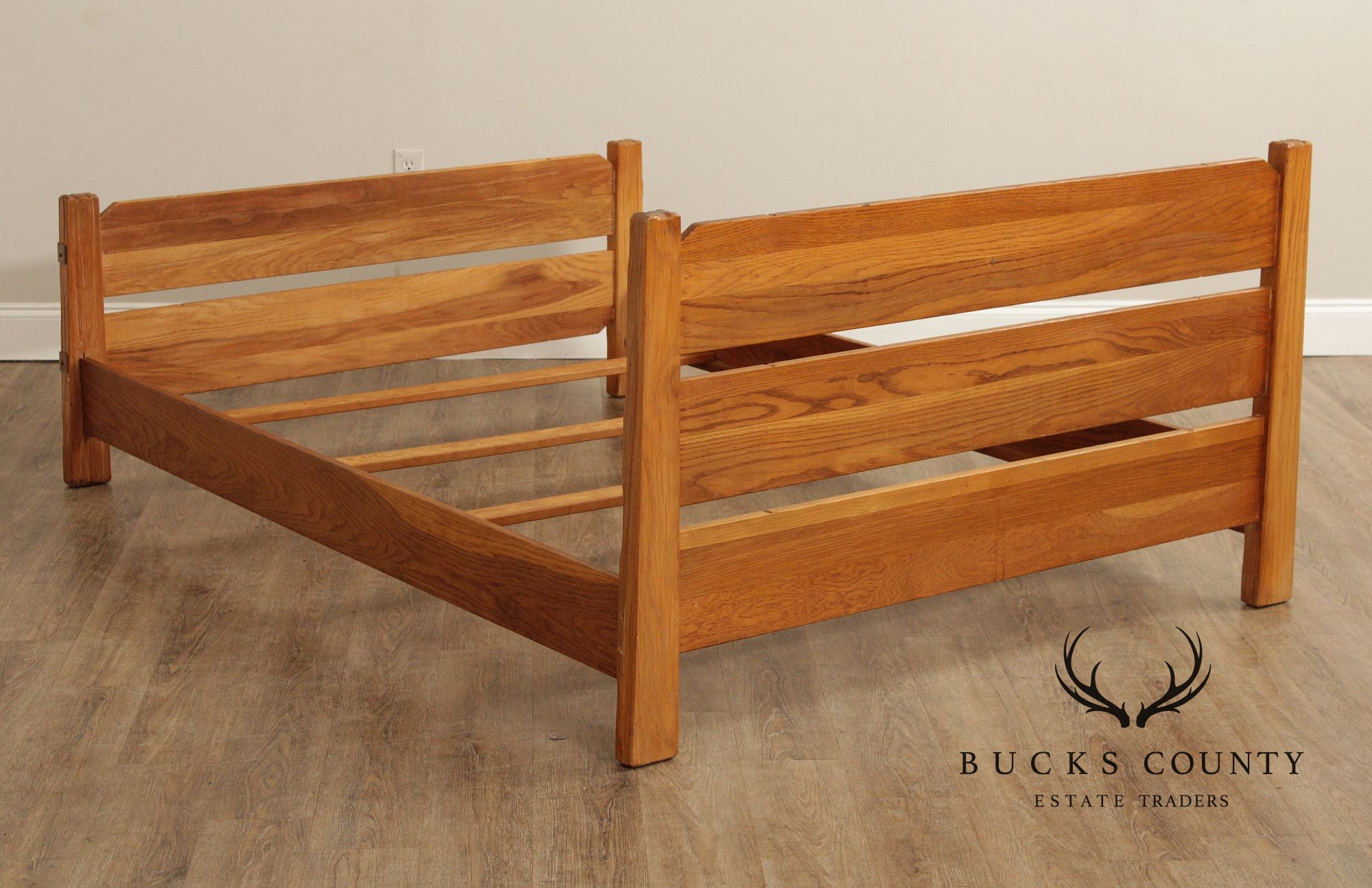 Brandt Ranch Oak Slatted Twin Bed