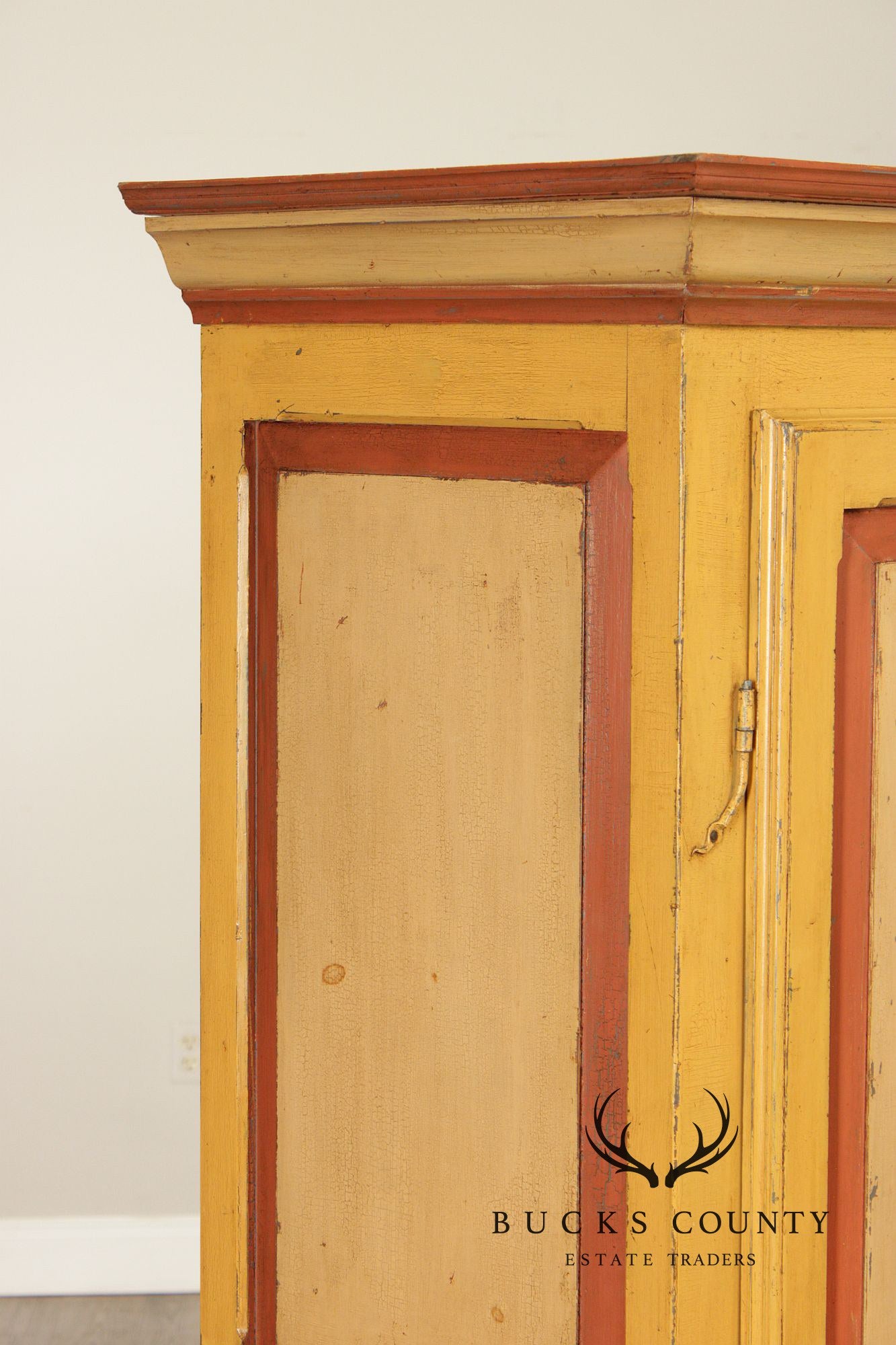 Custom Quality Country Farmhouse Painted Armoire Storage Cupboard
