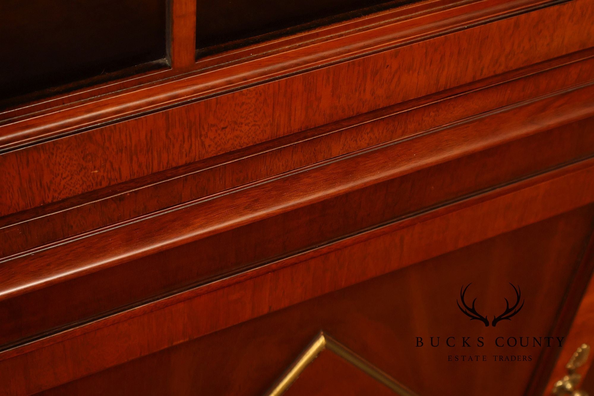Kindel Neoclassical Style Mahogany Breakfront China Cabinet