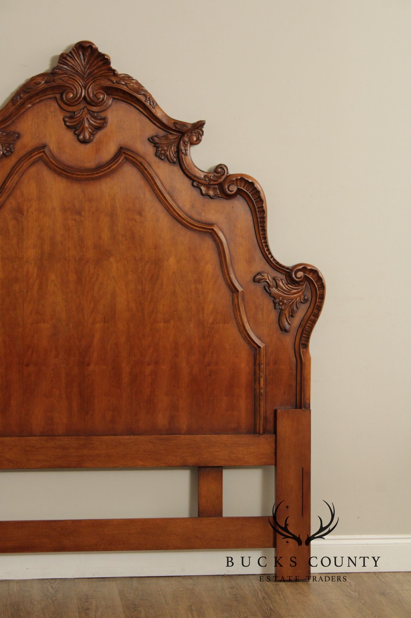 Century Furniture French Style Coeur de France Cherry Queen Headboard