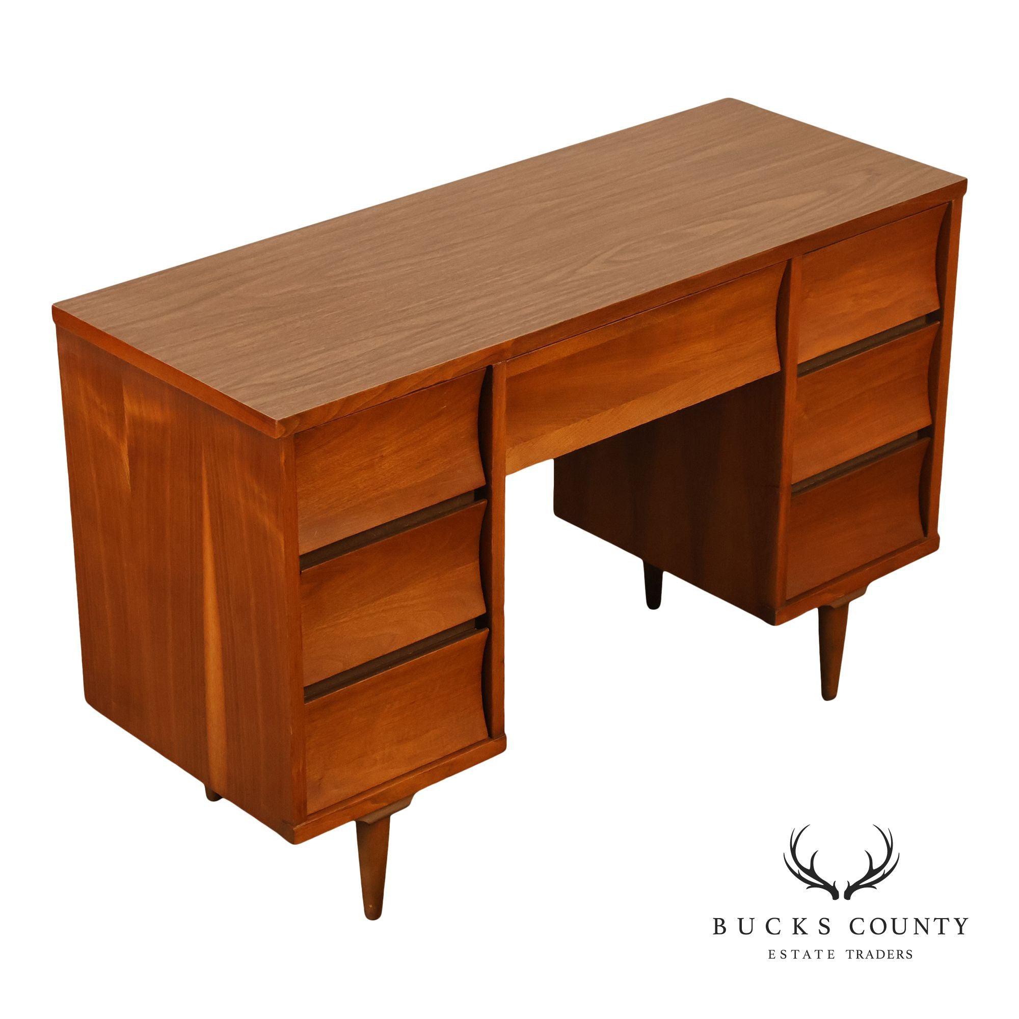Johnson Carper Mid Century Modern Walnut Desk
