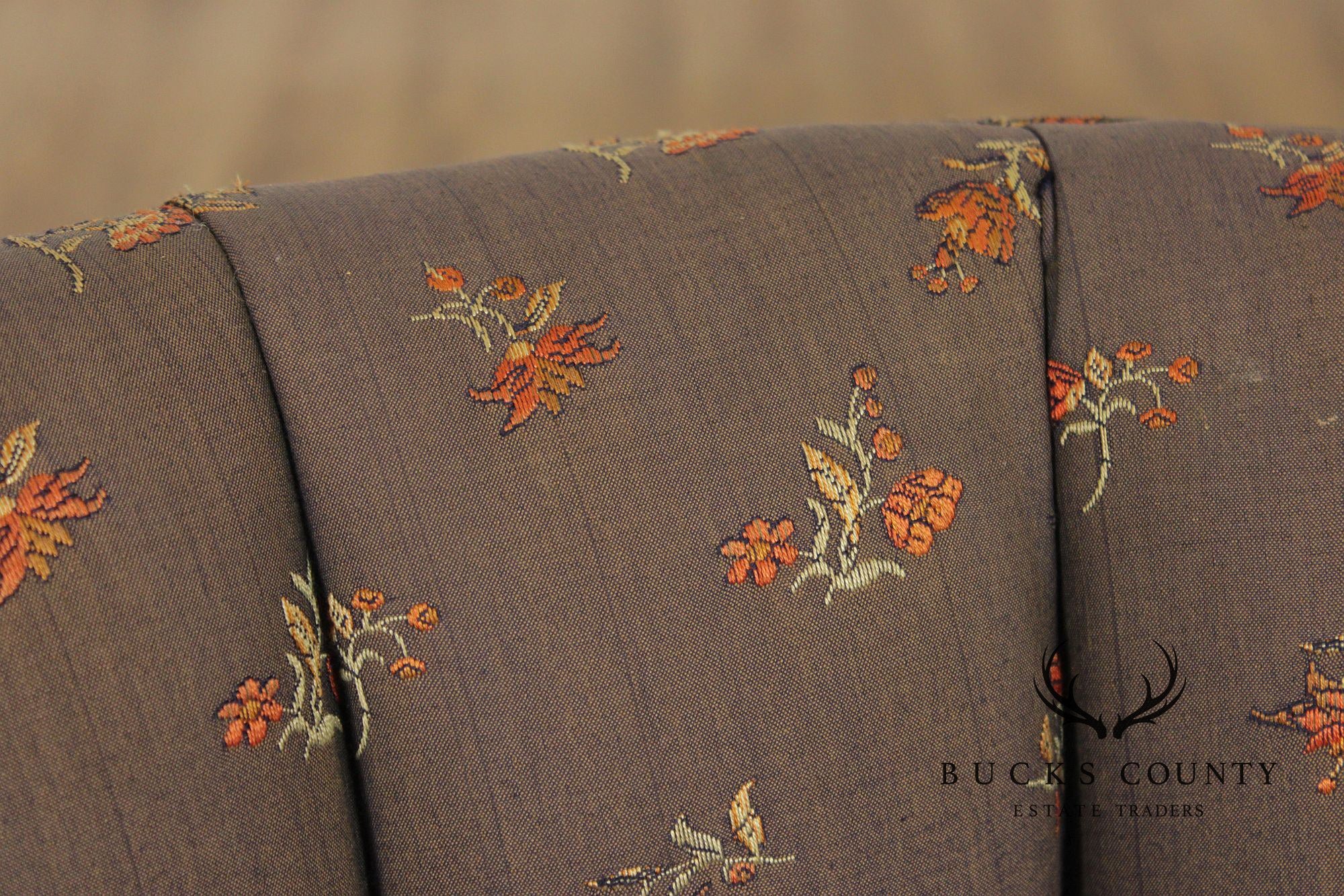 Antique English Regency Barrel Back Fireside Chair