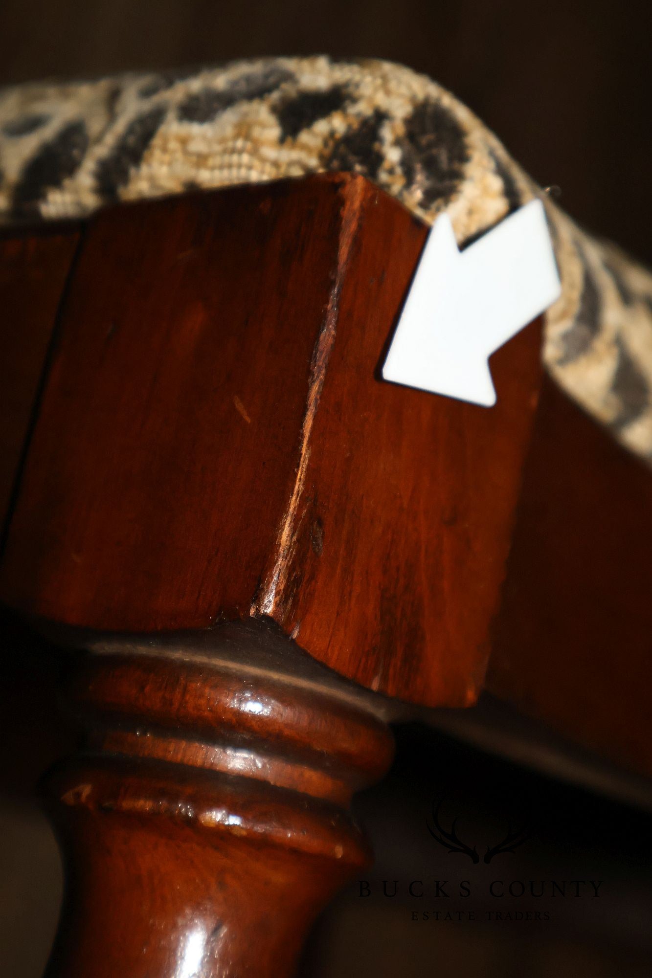 1930's Vintage Walnut Vanity Bench