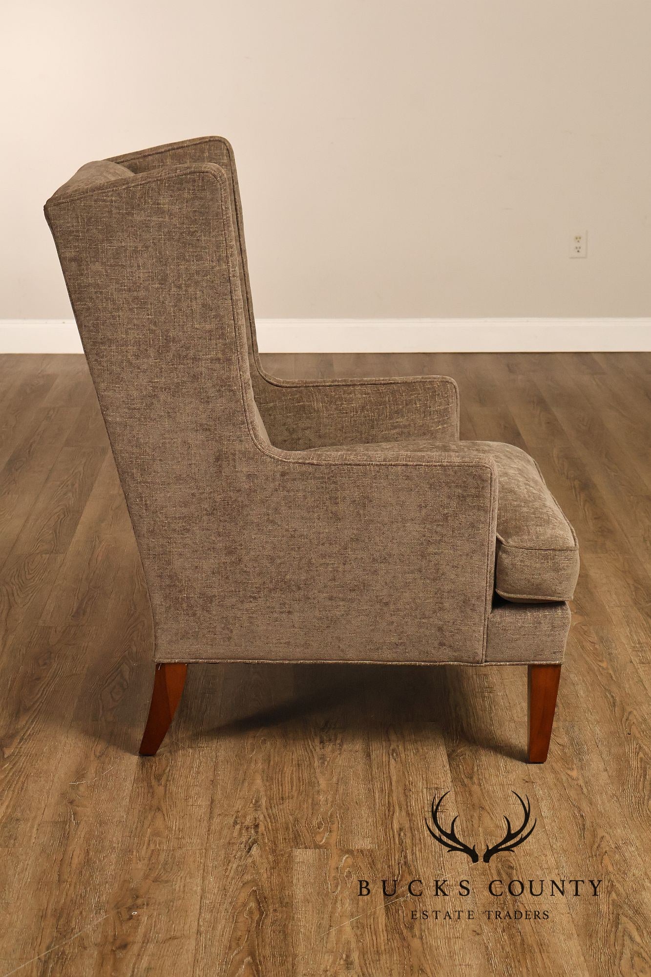 Hickory White Transitional Style Pair of High Back Wing Chairs