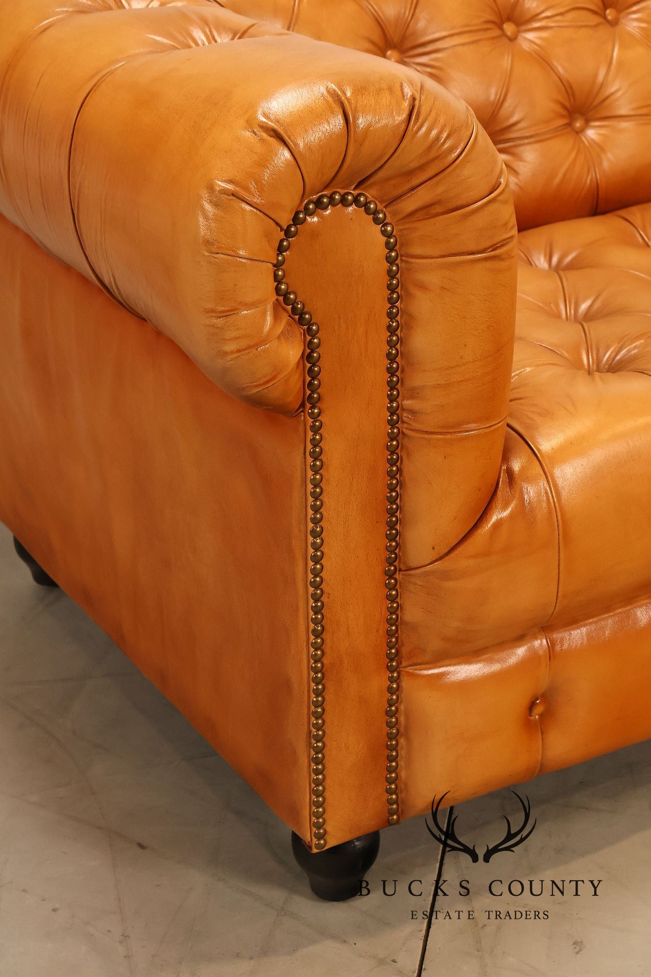 Tufted Leather Chesterfield Sofa