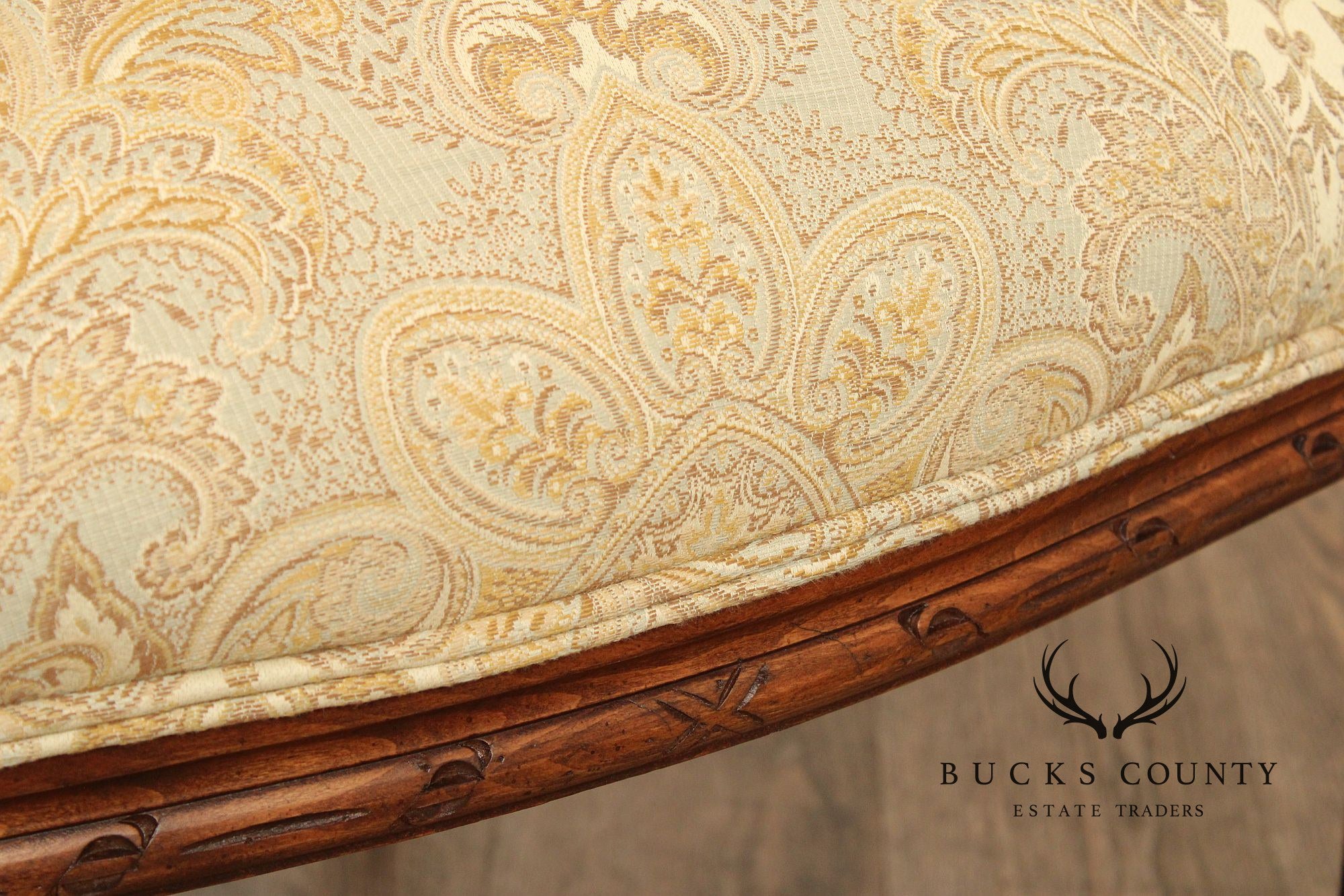 Ethan Allen French Louis XVI Style Pair Of Fauteuil Armchairs