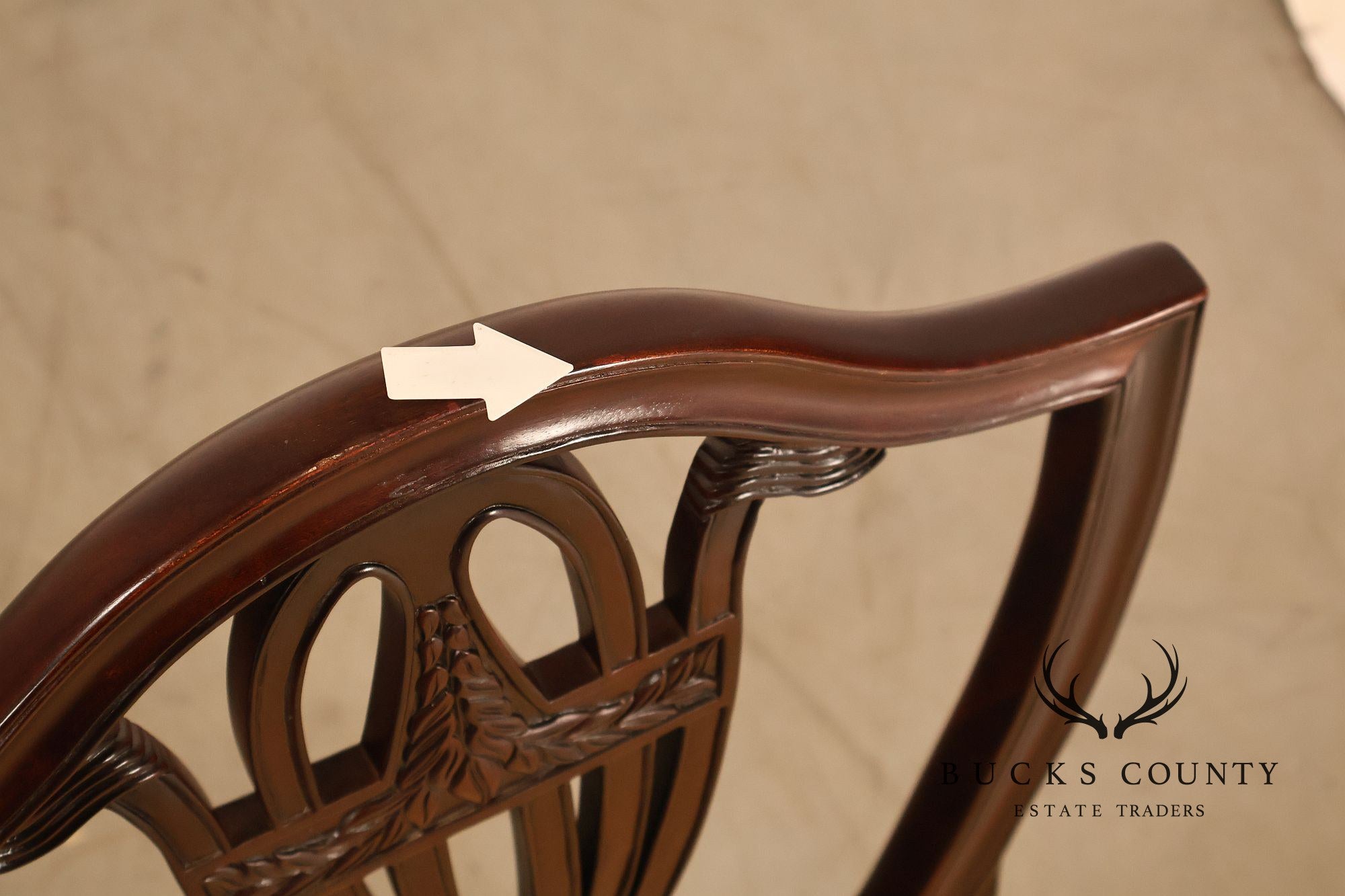 Baker Hepplewhite Style Pair of Mahogany Side Chairs