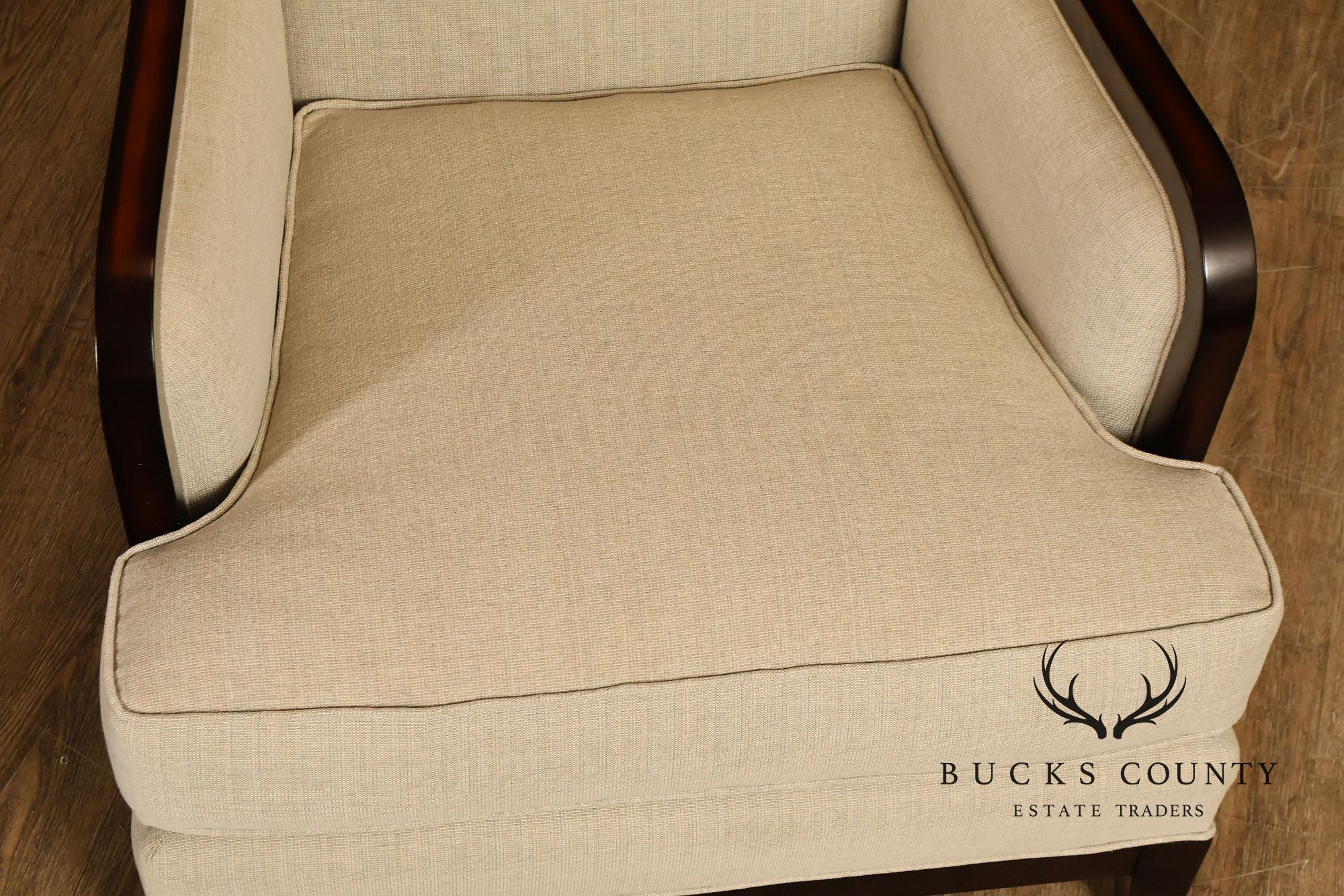 Baker Milling Road Collection Pair Of Transitional Lounge Chairs