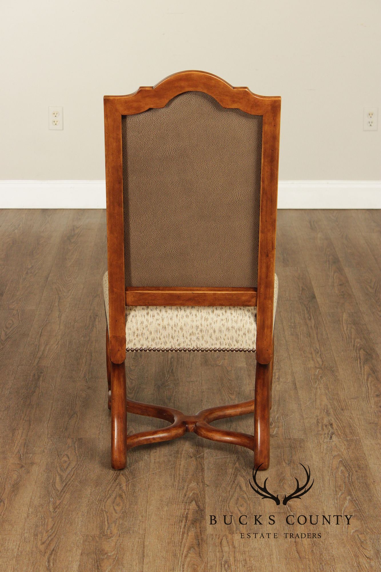 Minton-Spidell Set Of Four Os De Mouton Style 'Dauphine' Walnut Dining Chairs