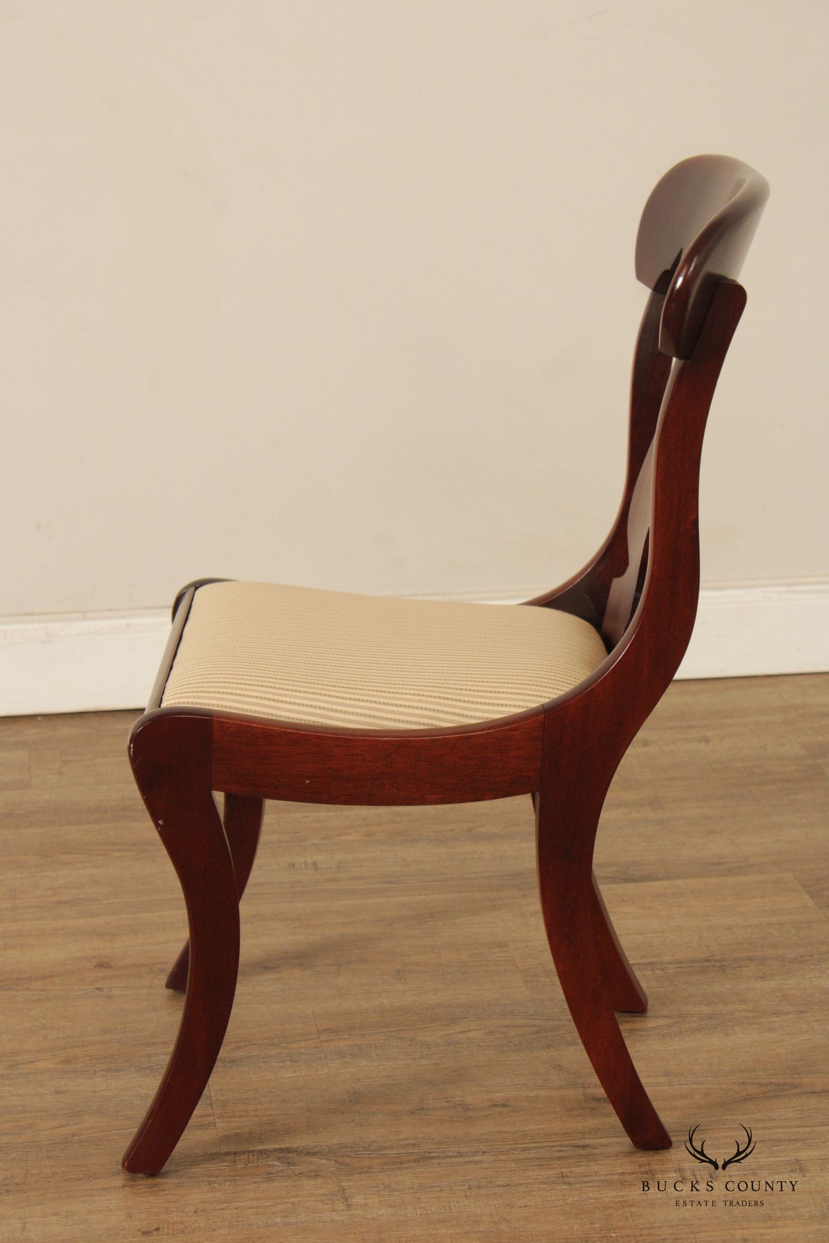 Hickory Chair Empire Style Pair of Mahogany Dining Side Chairs