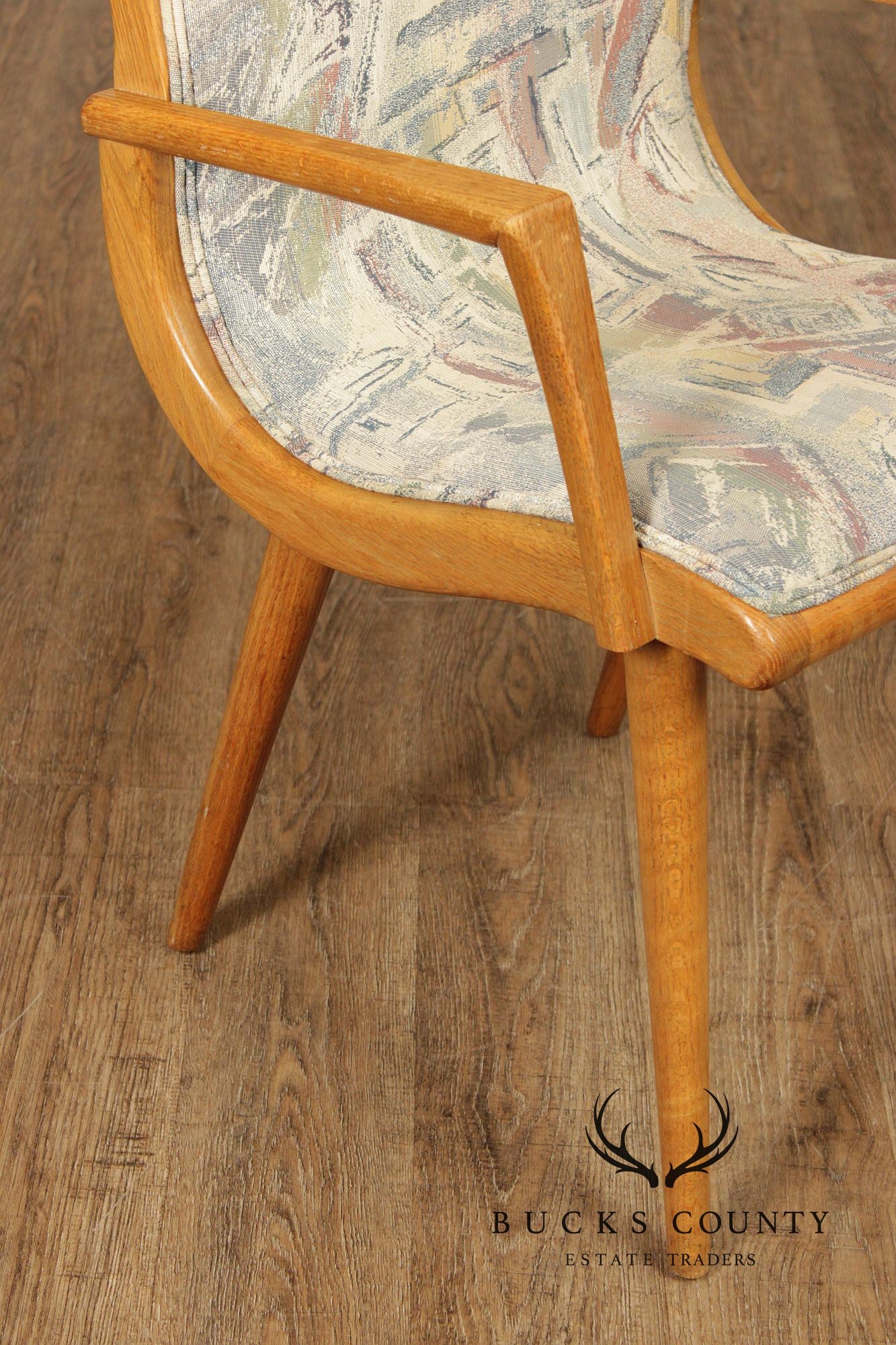 Vintage Mid Century Modern Set Of Six Dining Chairs