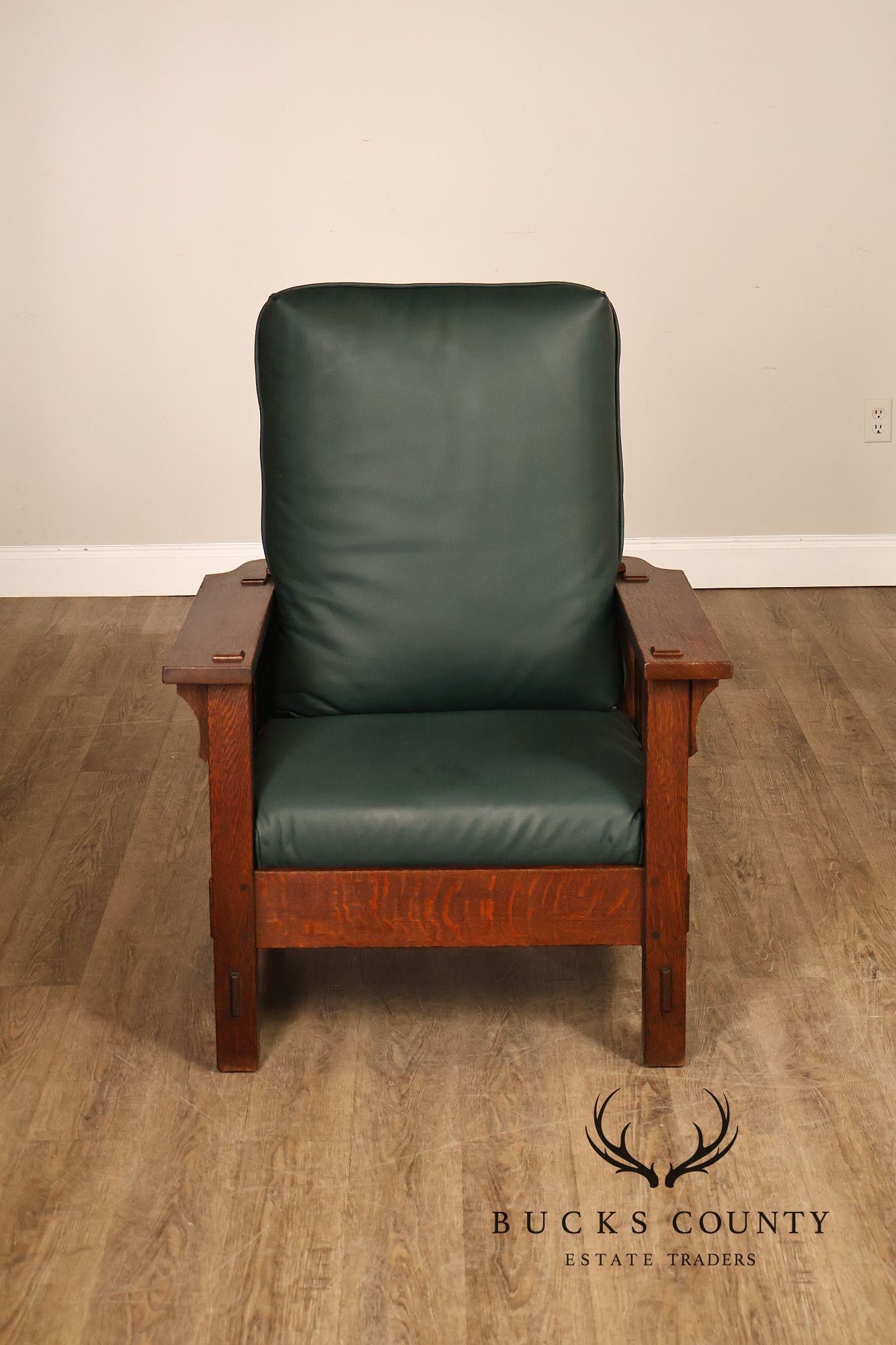 L. & J.G. Stickley Mission Oak Morris Chair Model #498