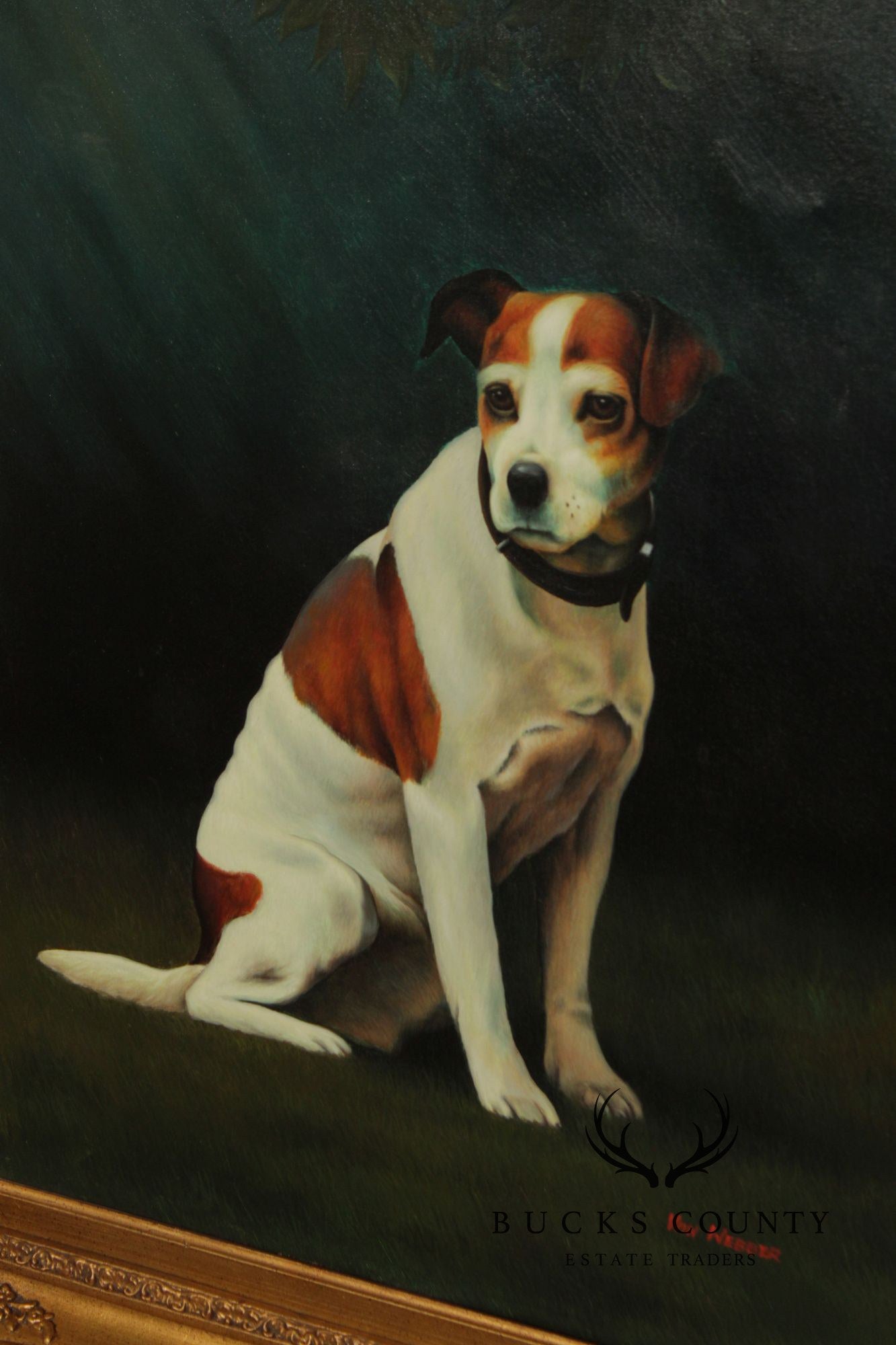 Van Webber Oil Painting, Jack Russell Terrier
