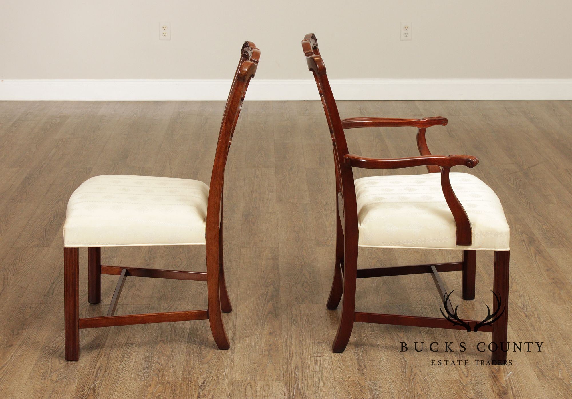 Hickory Chair Set Of Six Chippendale Style Mahogany Dining Chairs