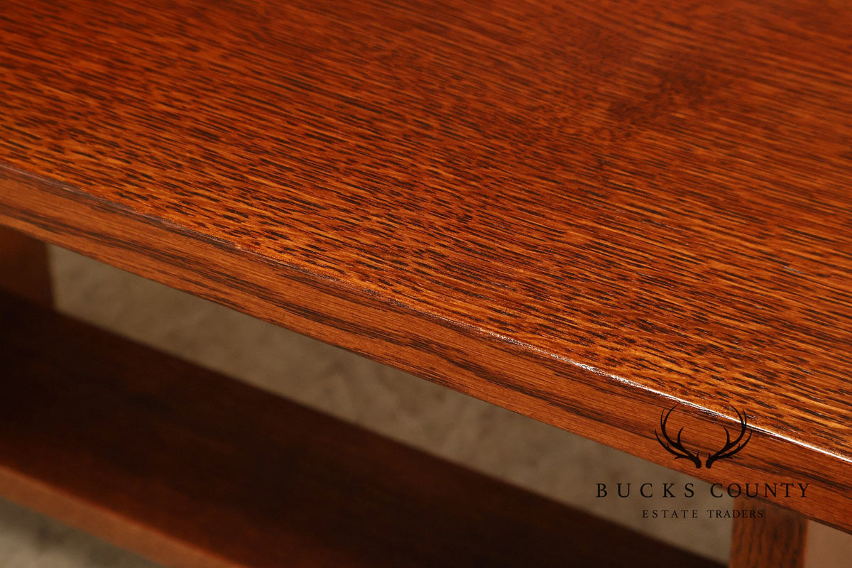 Stickley Mission Collection Pair Of Oak Gustav Stickley Fireside Stools