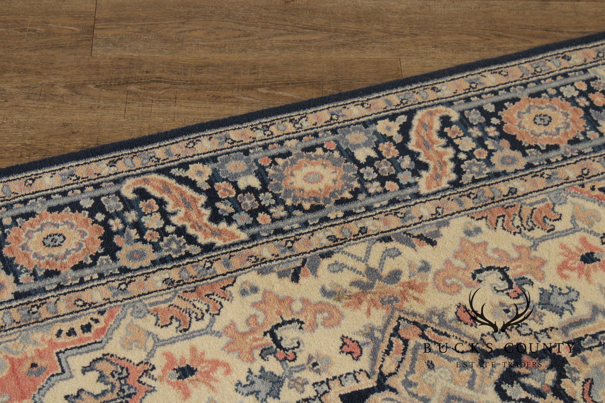 Karastan Blue Heriz Wool Area Rug 5.9 X 9