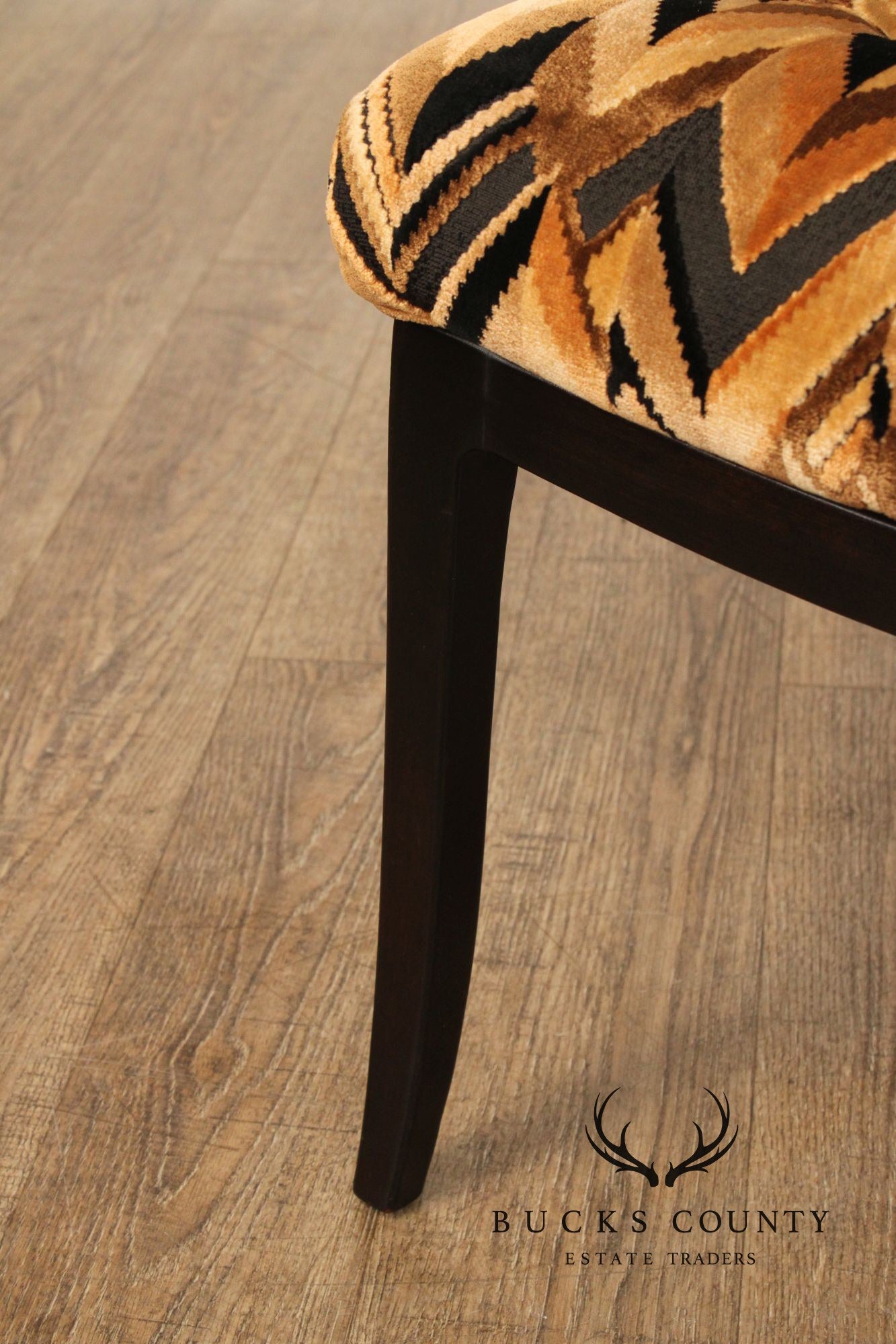 Custom Craft Set Of Six Upholstered Dining Chairs