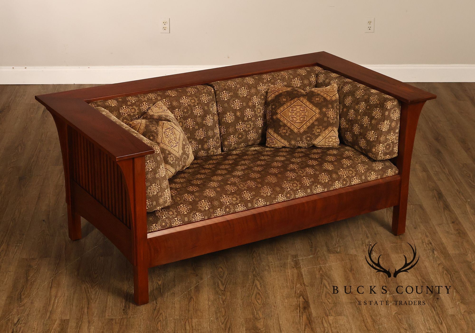 Stickley Mission Collection Cherry Spindle Loveseat