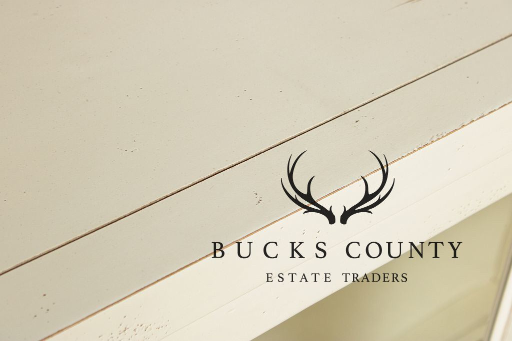 Drexel Heritage Painted Glass Door Display Bookcase Credenza