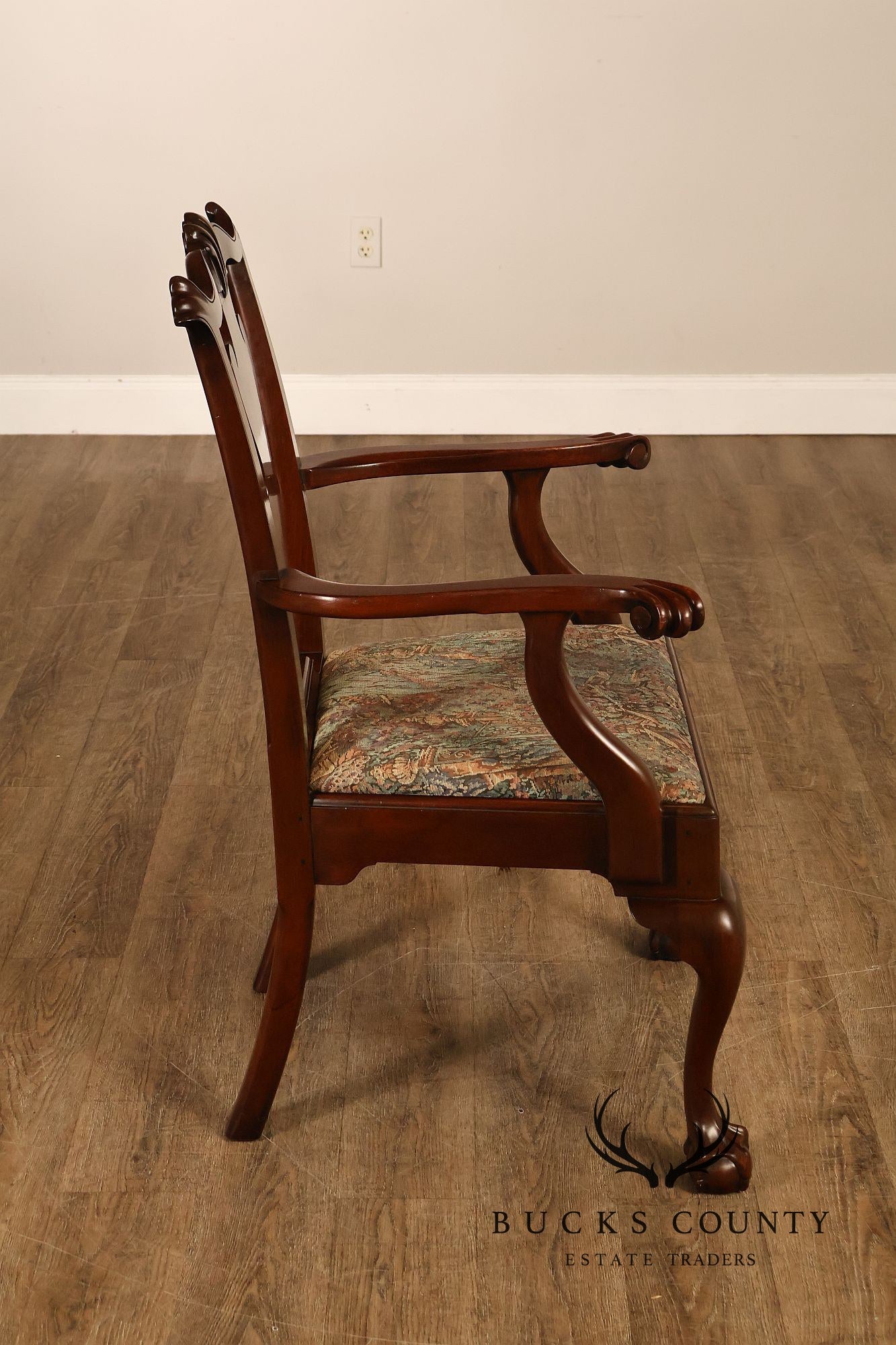 Henkel Harris Chippendale Style Mahogany Armchair