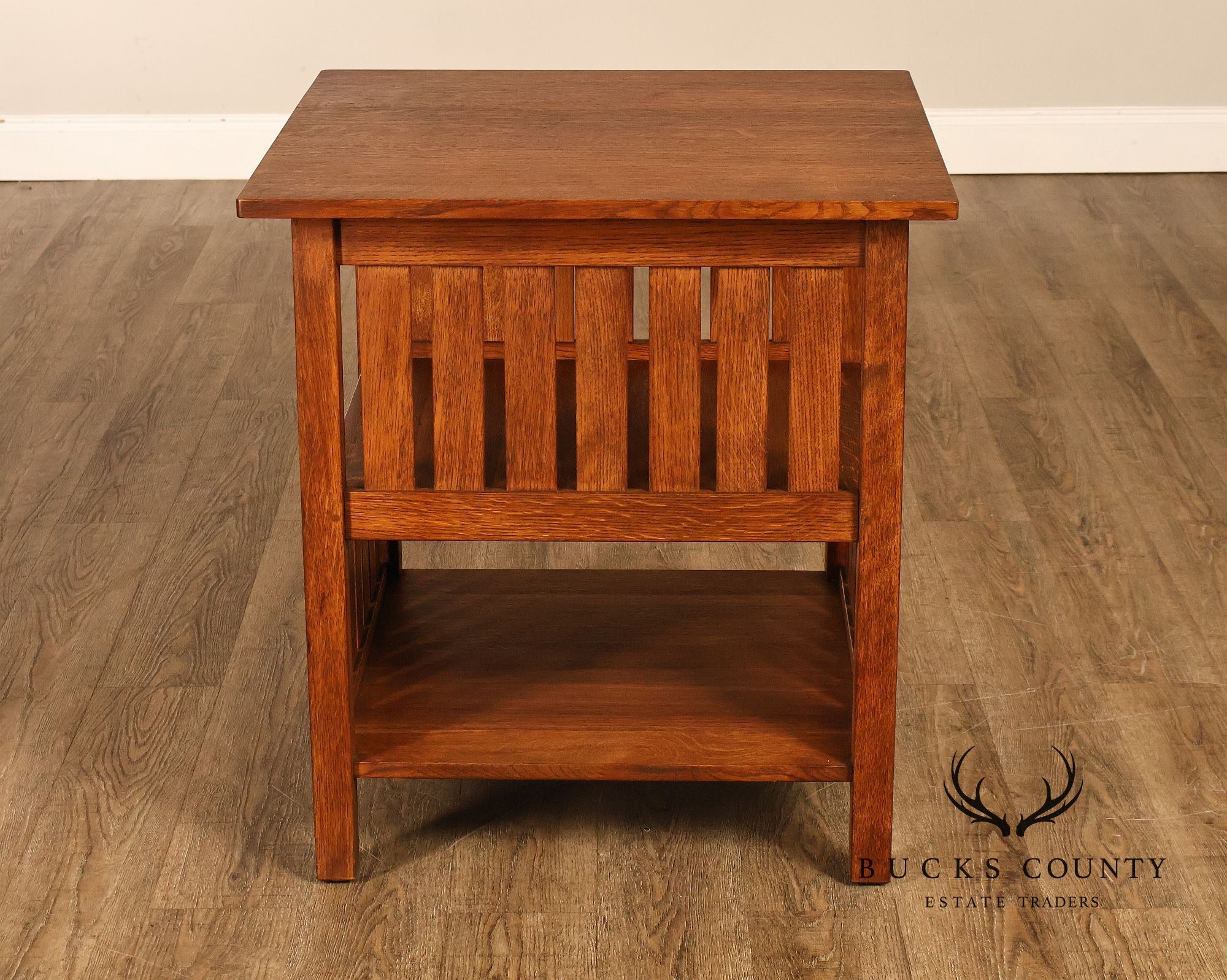 Stickley Mission Collection Slatted Oak Book Table