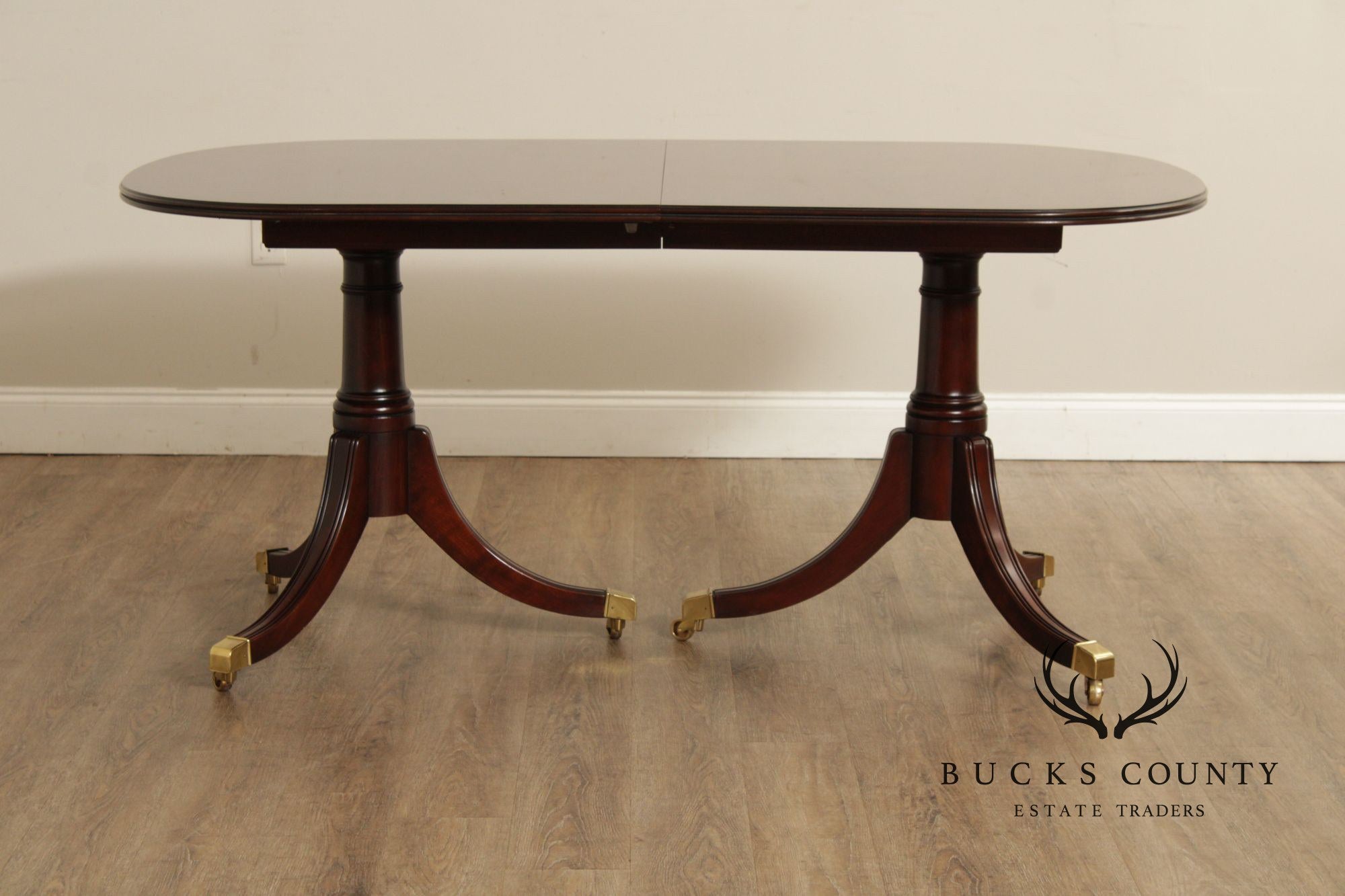 Statton Old Towne Cherry Double Pedestal Expandable Dining Table
