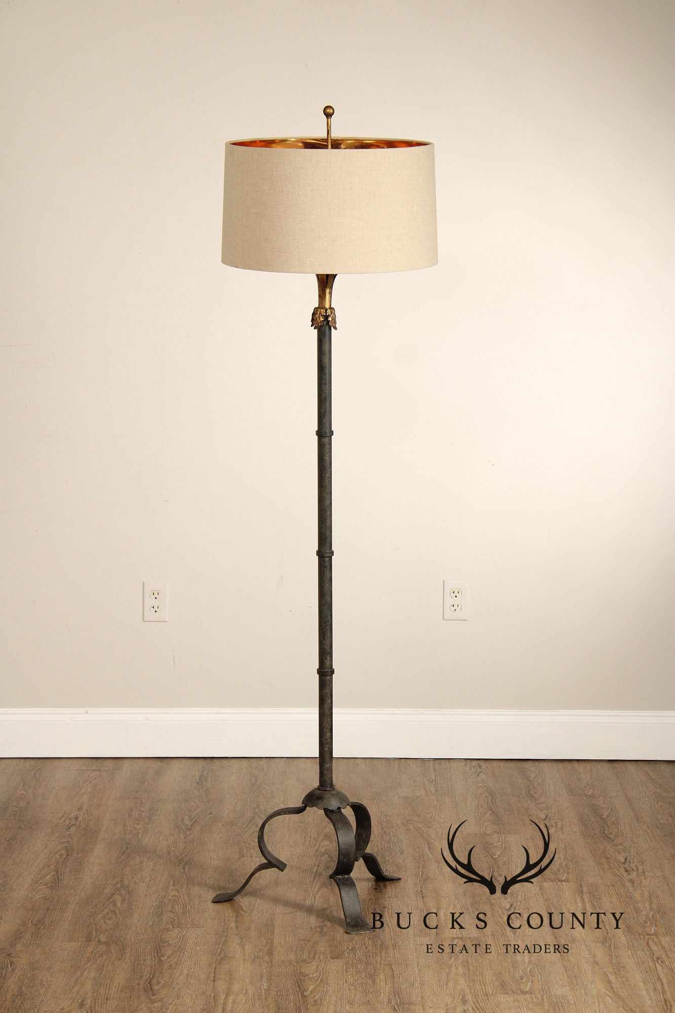 Aidan Gray 'Marshal' Forged Iron Floor Lamp