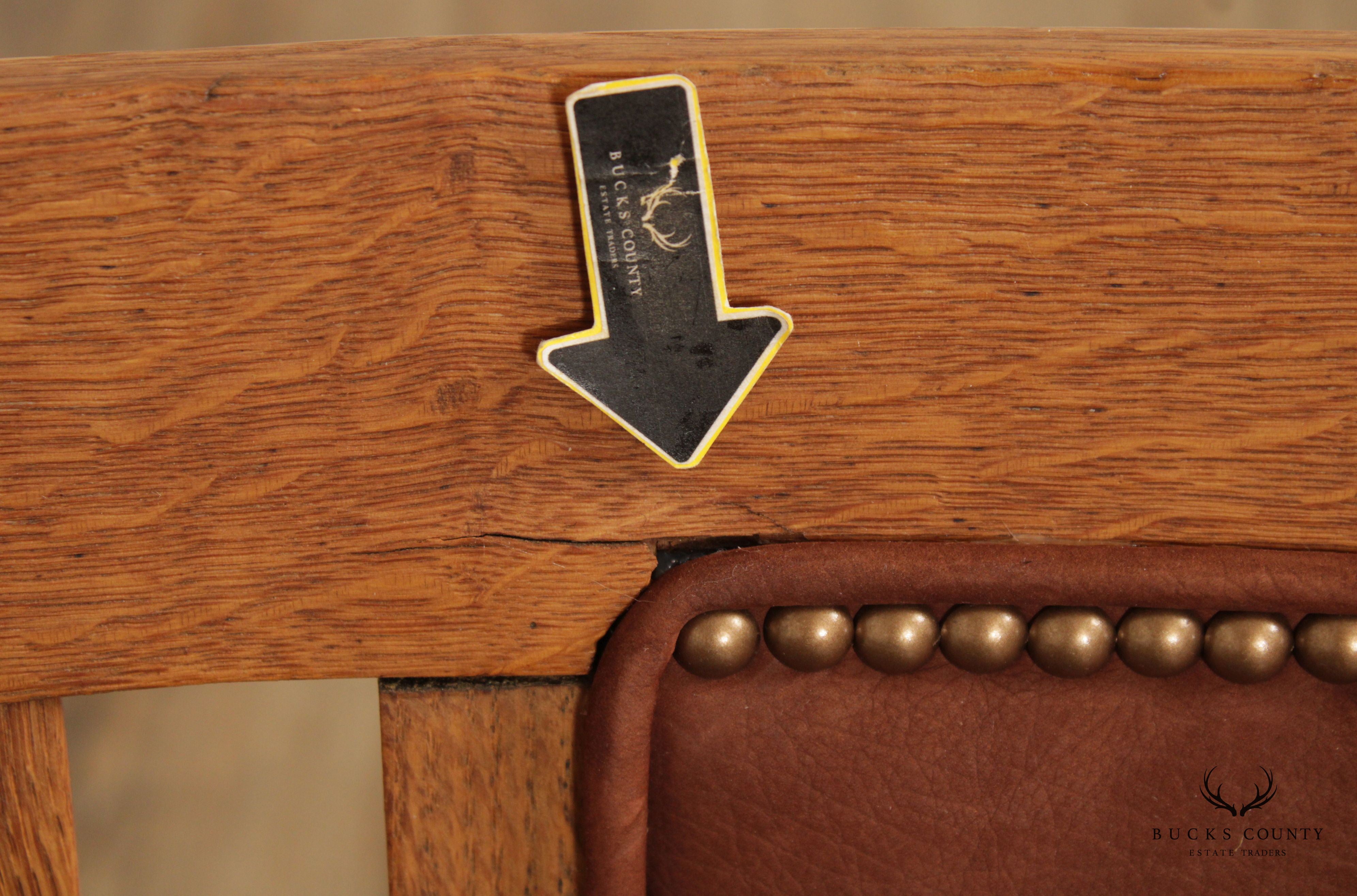 Limbert Mission Inlaid Oak Rocker