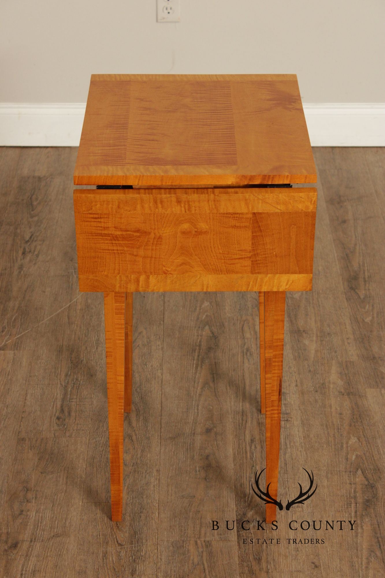 Federal Style Tiger Maple Pembroke Side Table