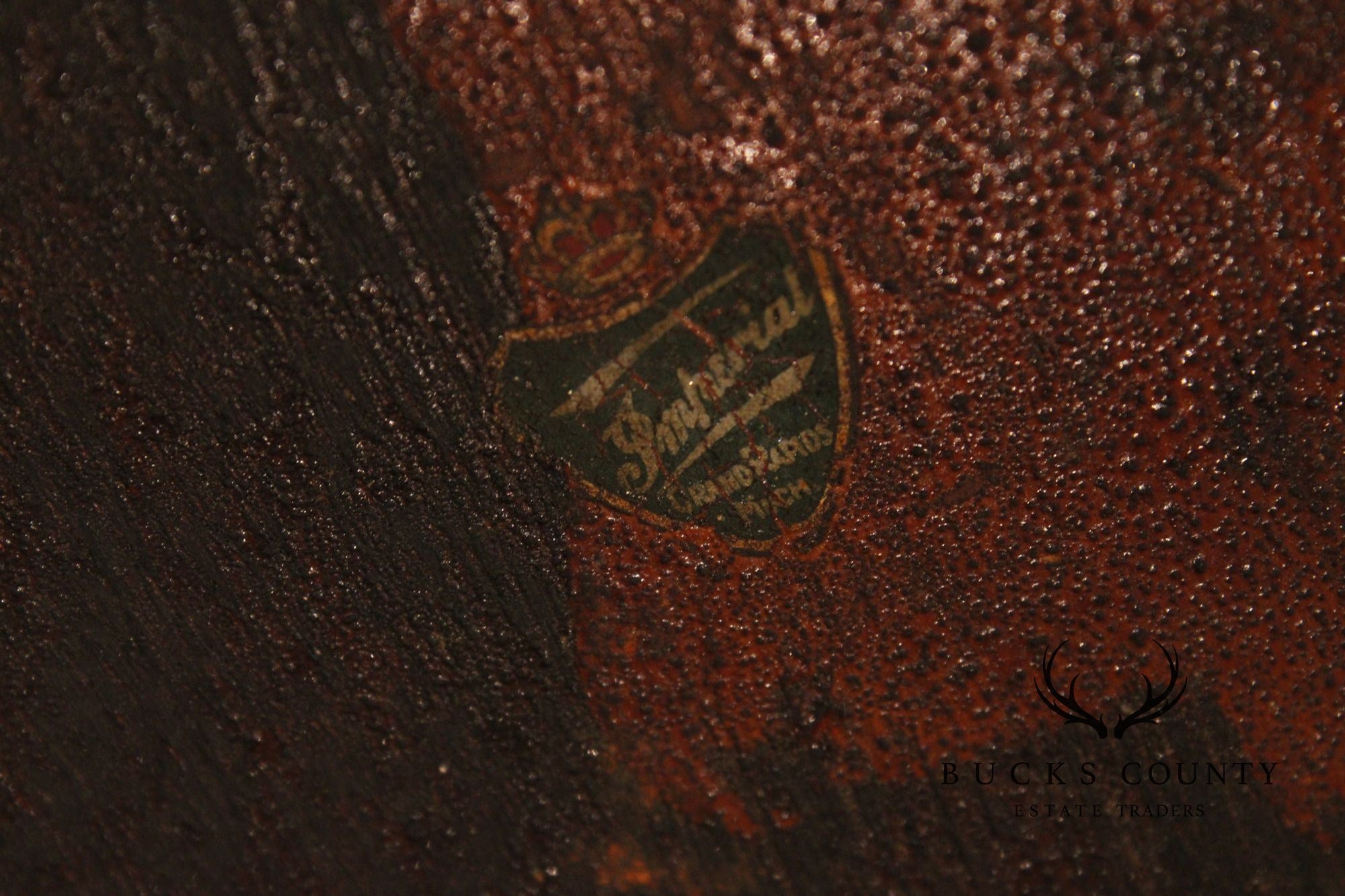 Imperial Furniture Antique Mission Oak Hexagonal Lamp Table