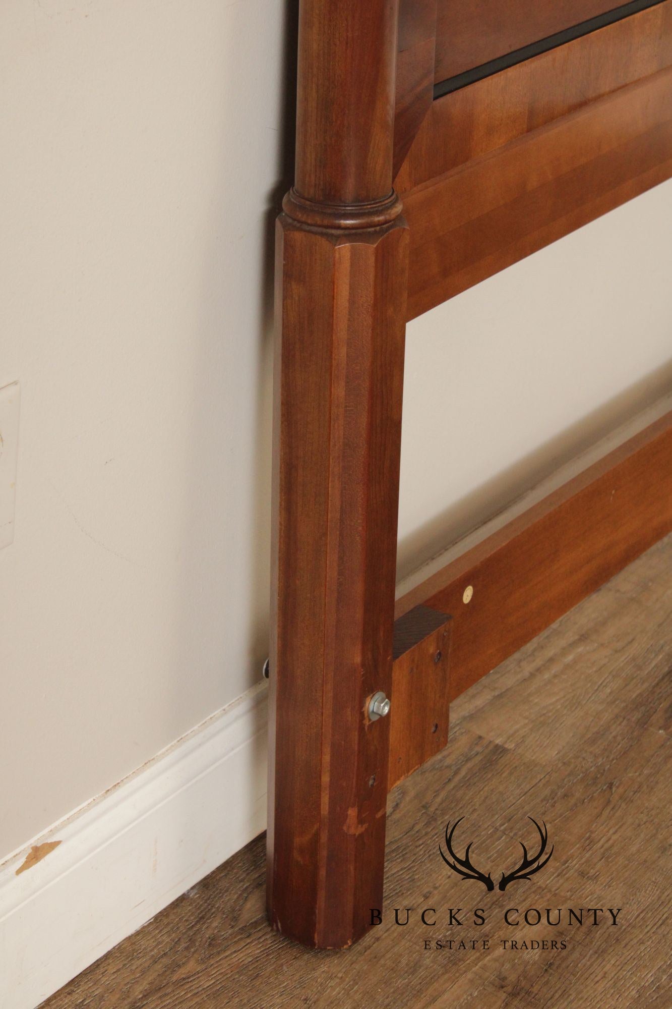 Century Furniture Traditional Yew Wood Queen Headboard