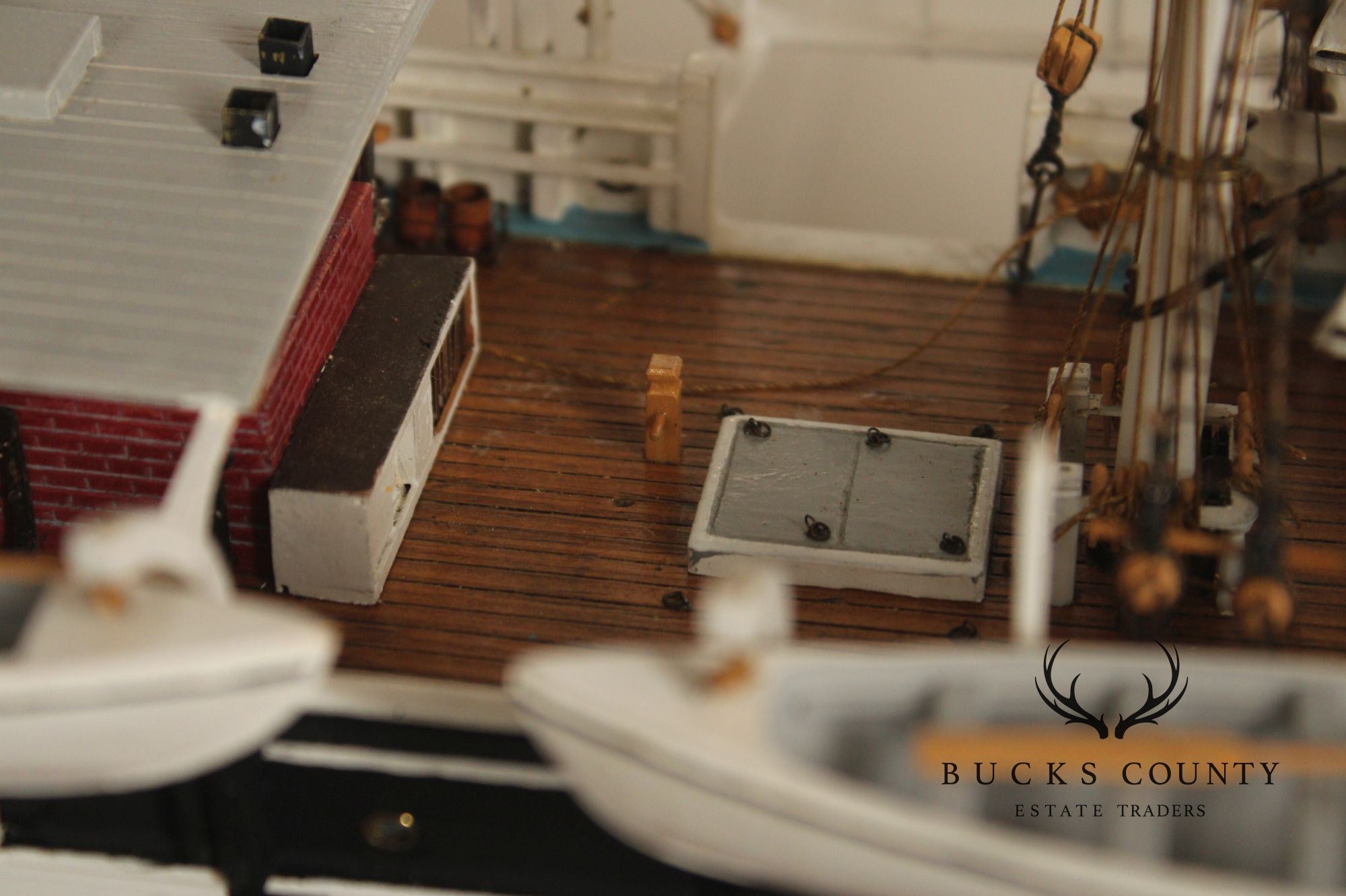 Model Ship 'Charles W. Morgan' In Wooden Display Case