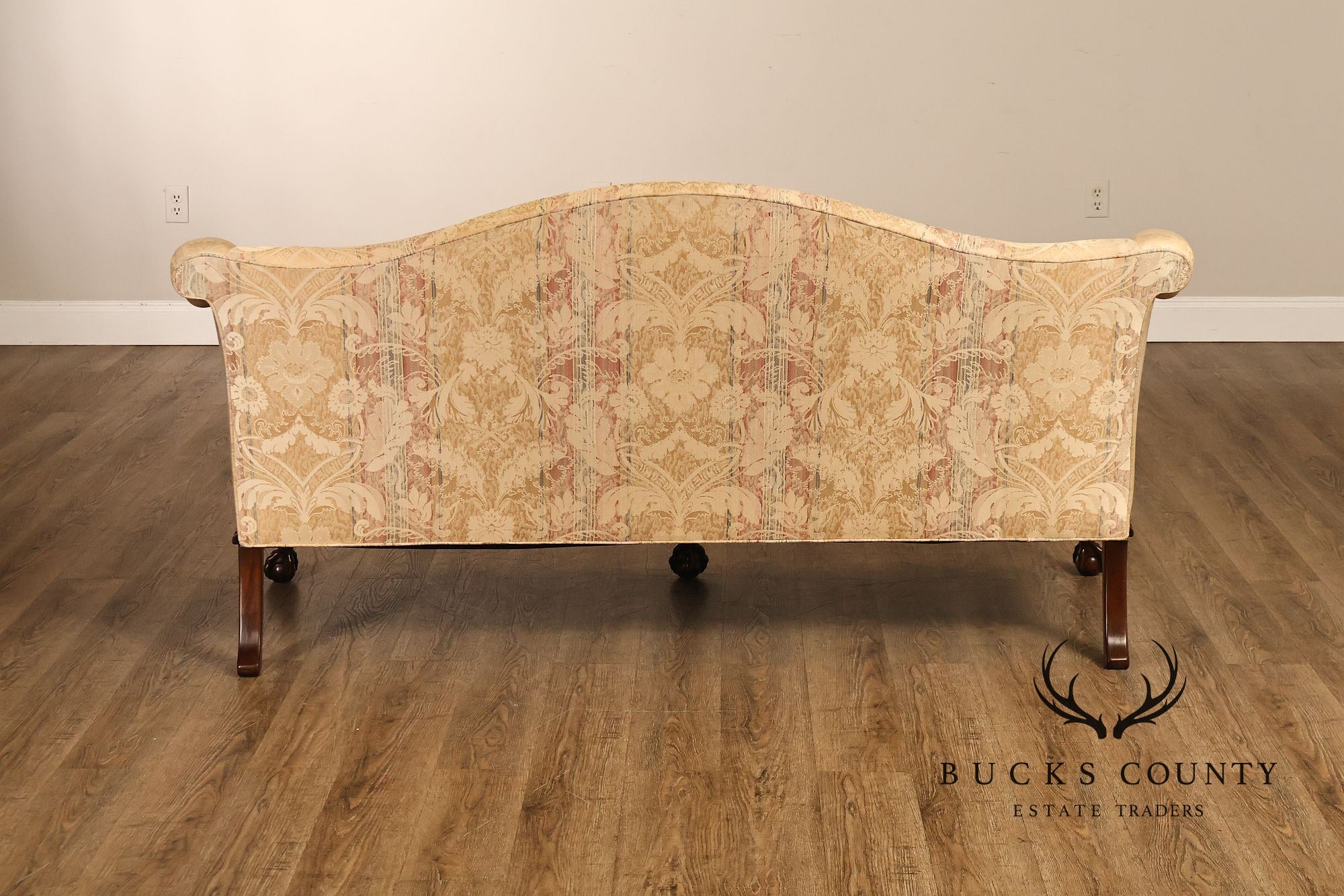 Hickory Chair Chippendale Style Mahogany Camelback Sofa