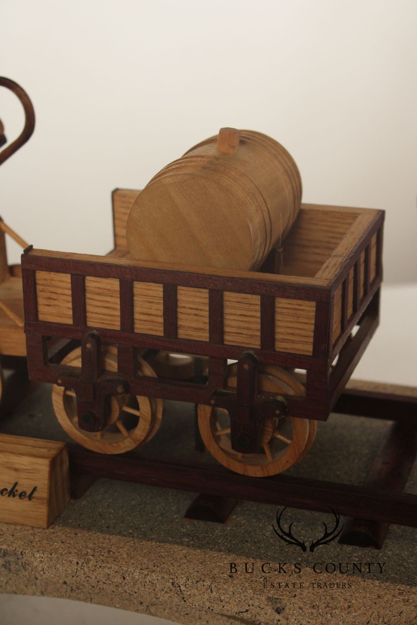 Philip Jacoby Carved Wood Model Train