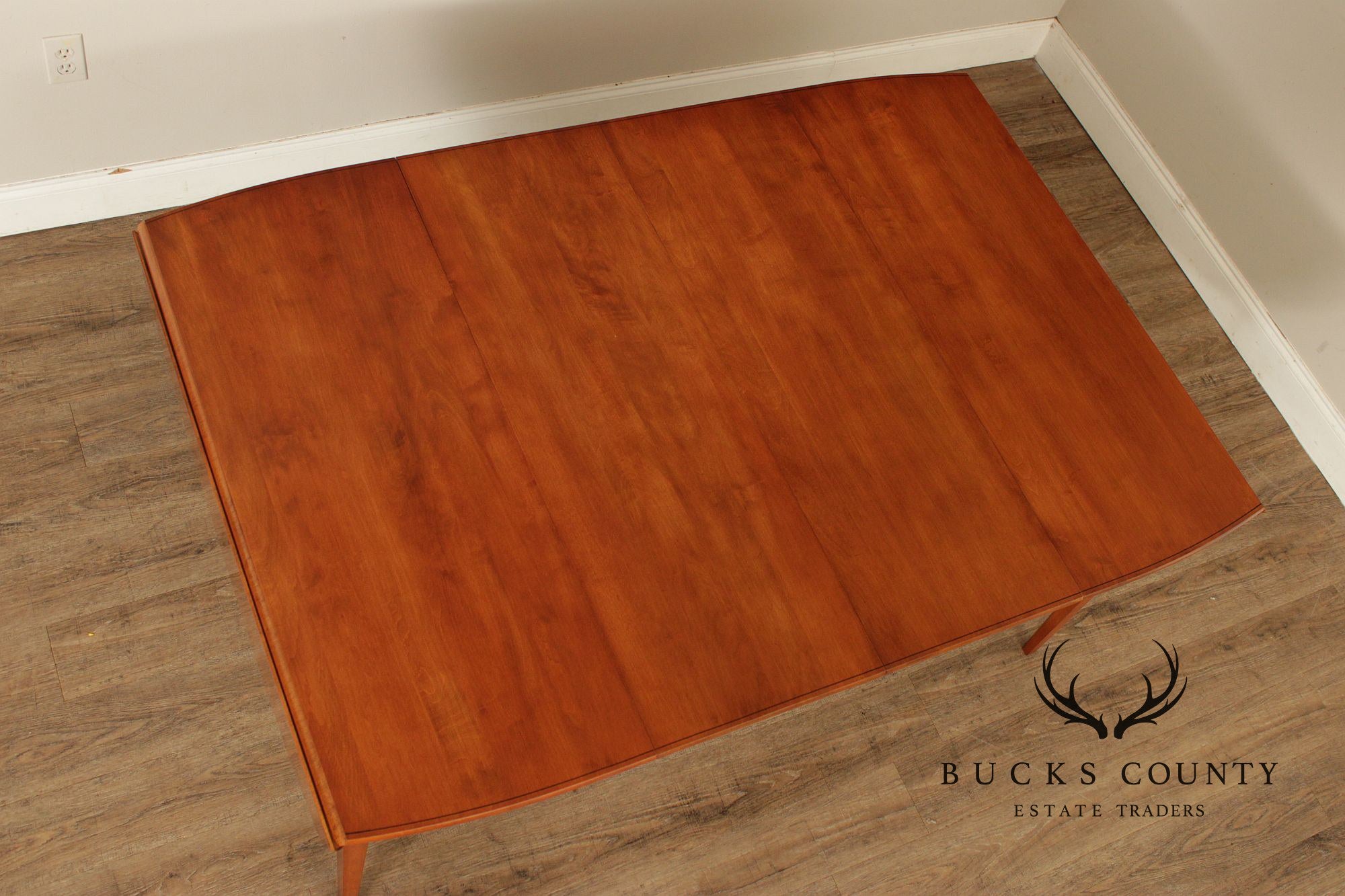 L. Hitchcock Maple Stenciled Drop Leaf Extension Dining Table
