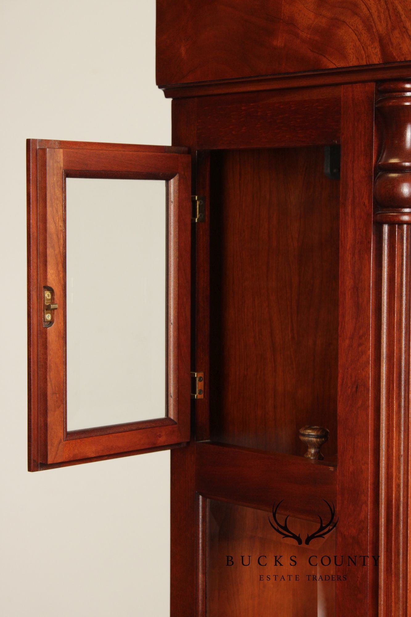 Sligh Federal Style Inlaid Mahogany Grandfather Clock