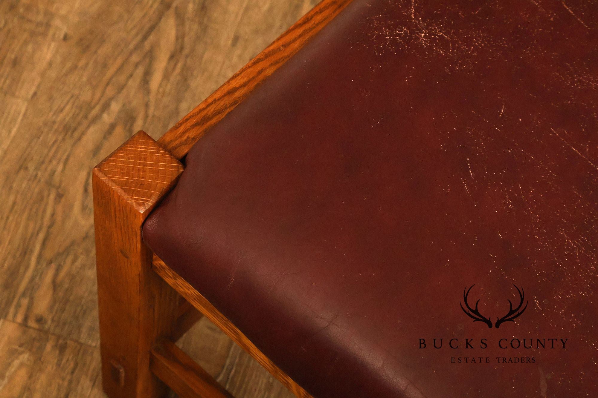 Stickley Mission Collection Oak Spindle Footstool