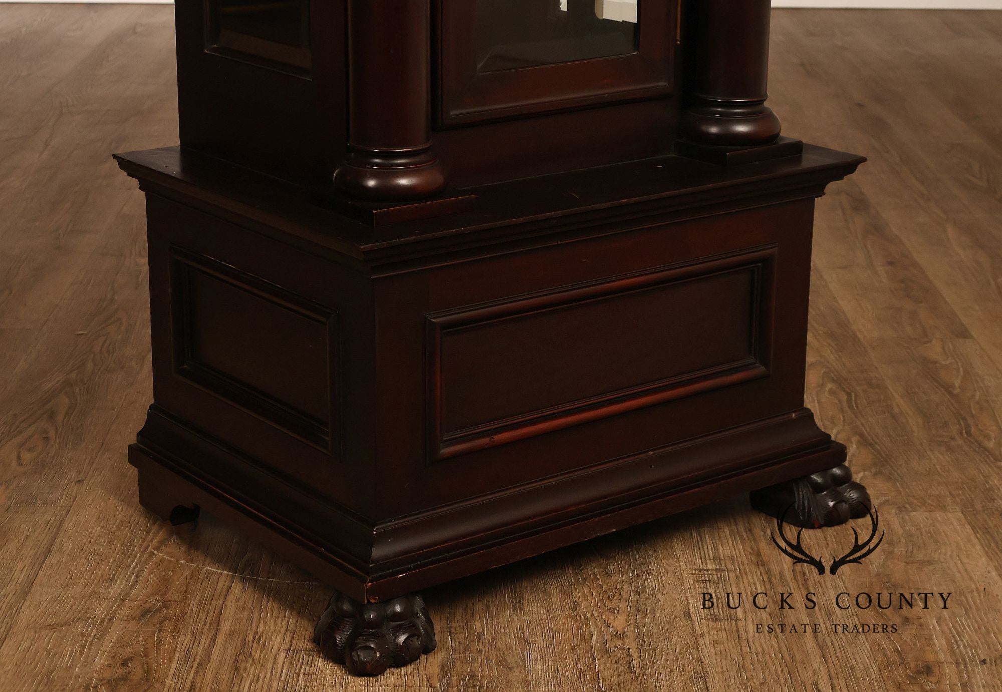 Baily Banks and Biddle Antique Mahogany 9 Tube Grandfather Clock