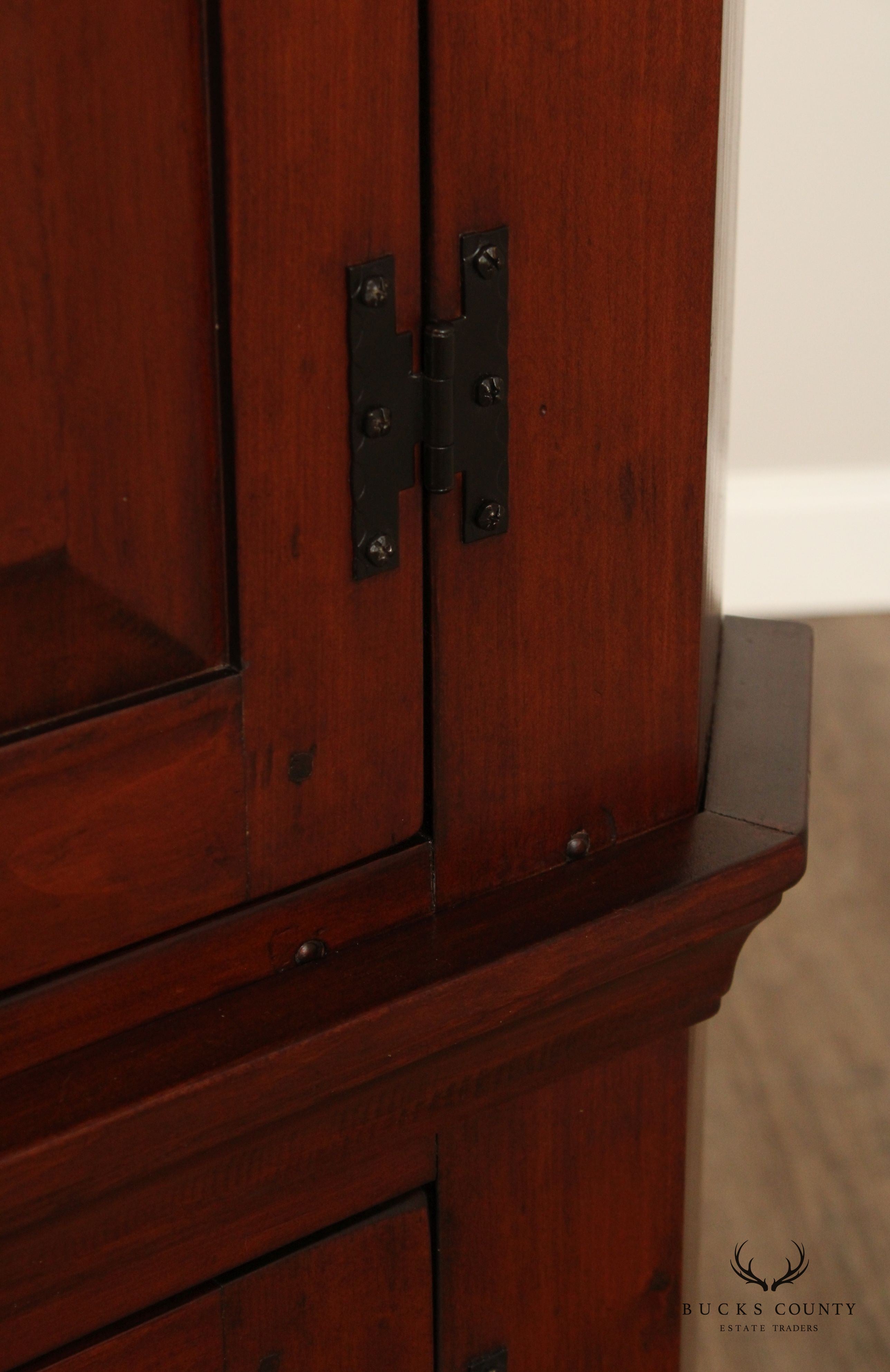 Custom Quality Early American Style Pine Corner Cabinet