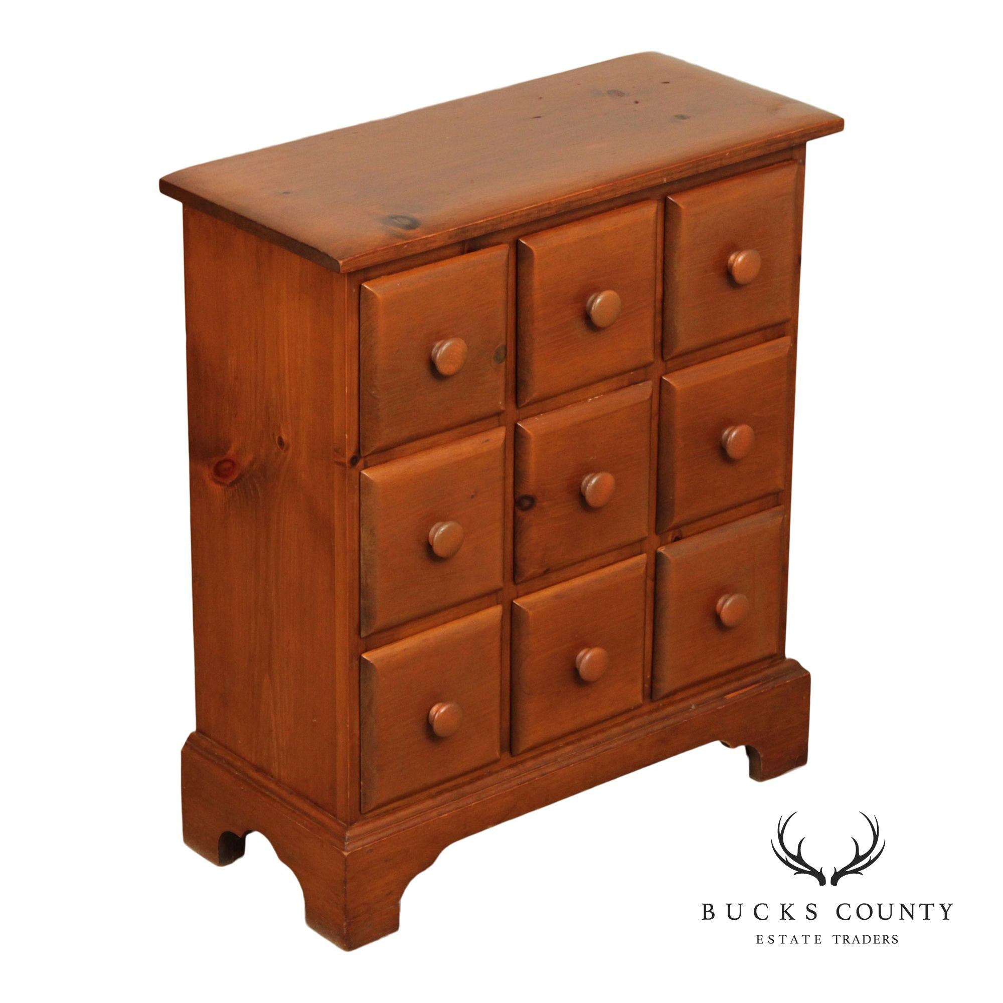 Furniture by Choyce Vintage Pine Nine-Drawer Apothecary Style Chest