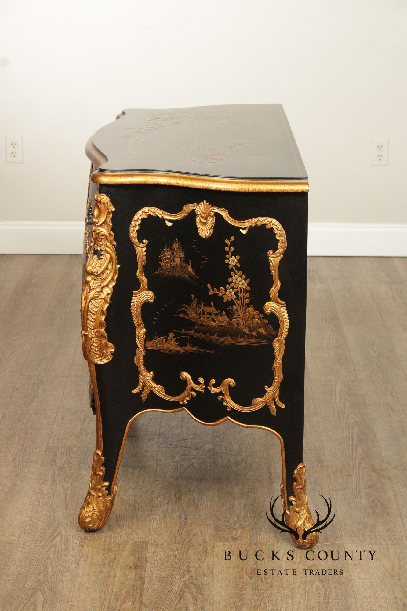 French Louis XV Style Ormolu Mounted Chinoiserie Commode