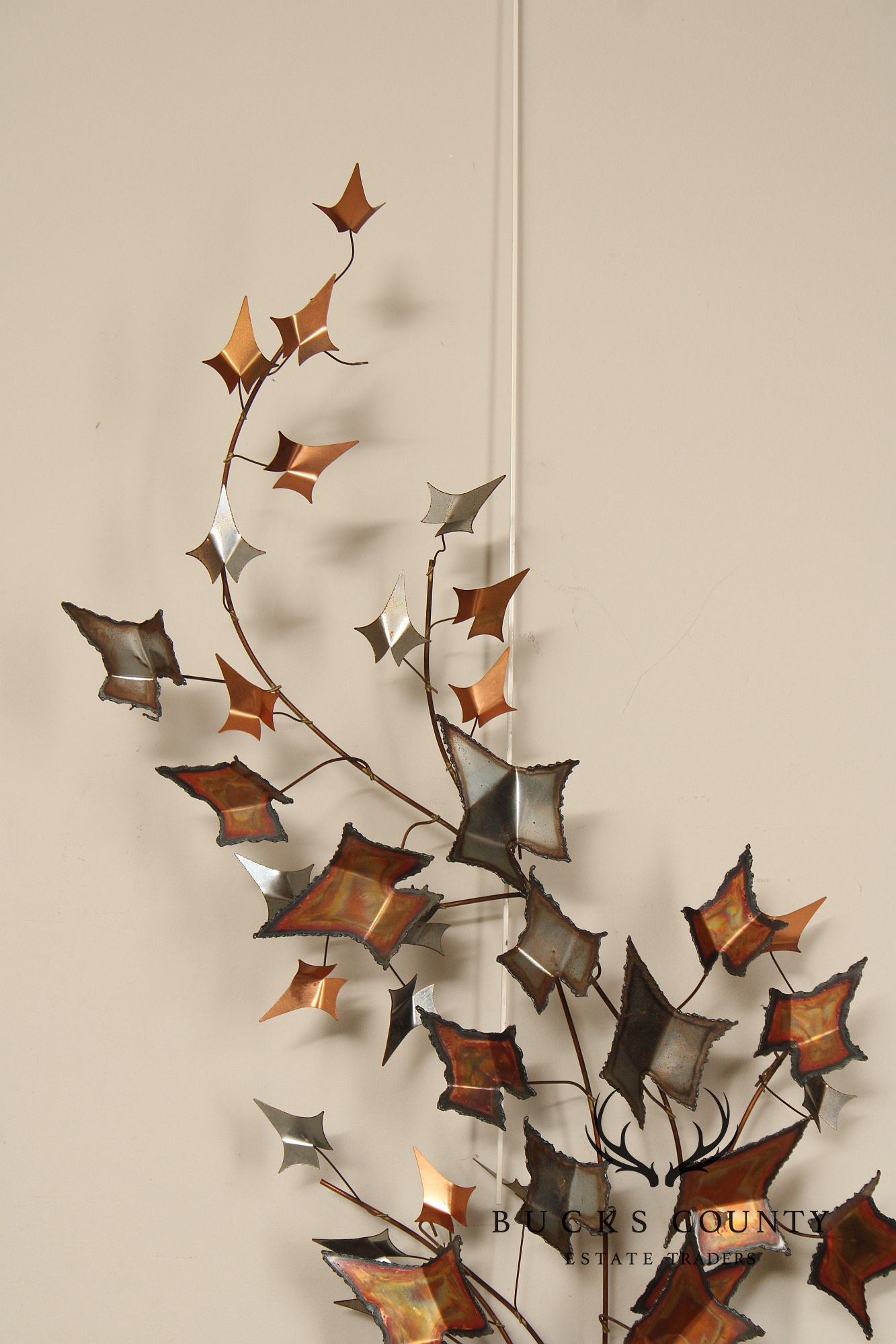 Curtis Jere Brutalist Wall Sculpture, Autumn Leaves
