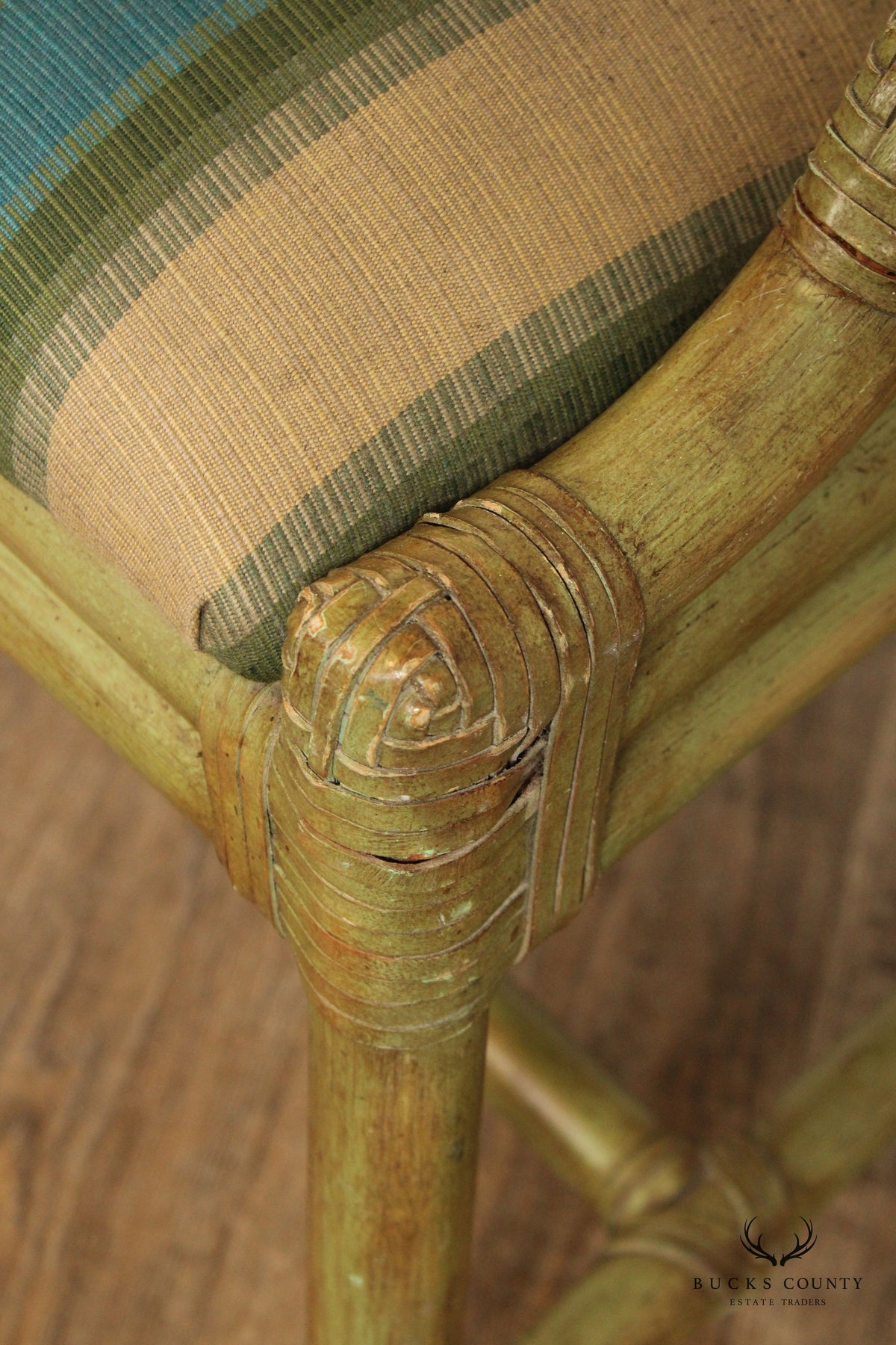 Surfside Casual Furniture Mid Century Modern Set of Four Rattan Dining Chairs