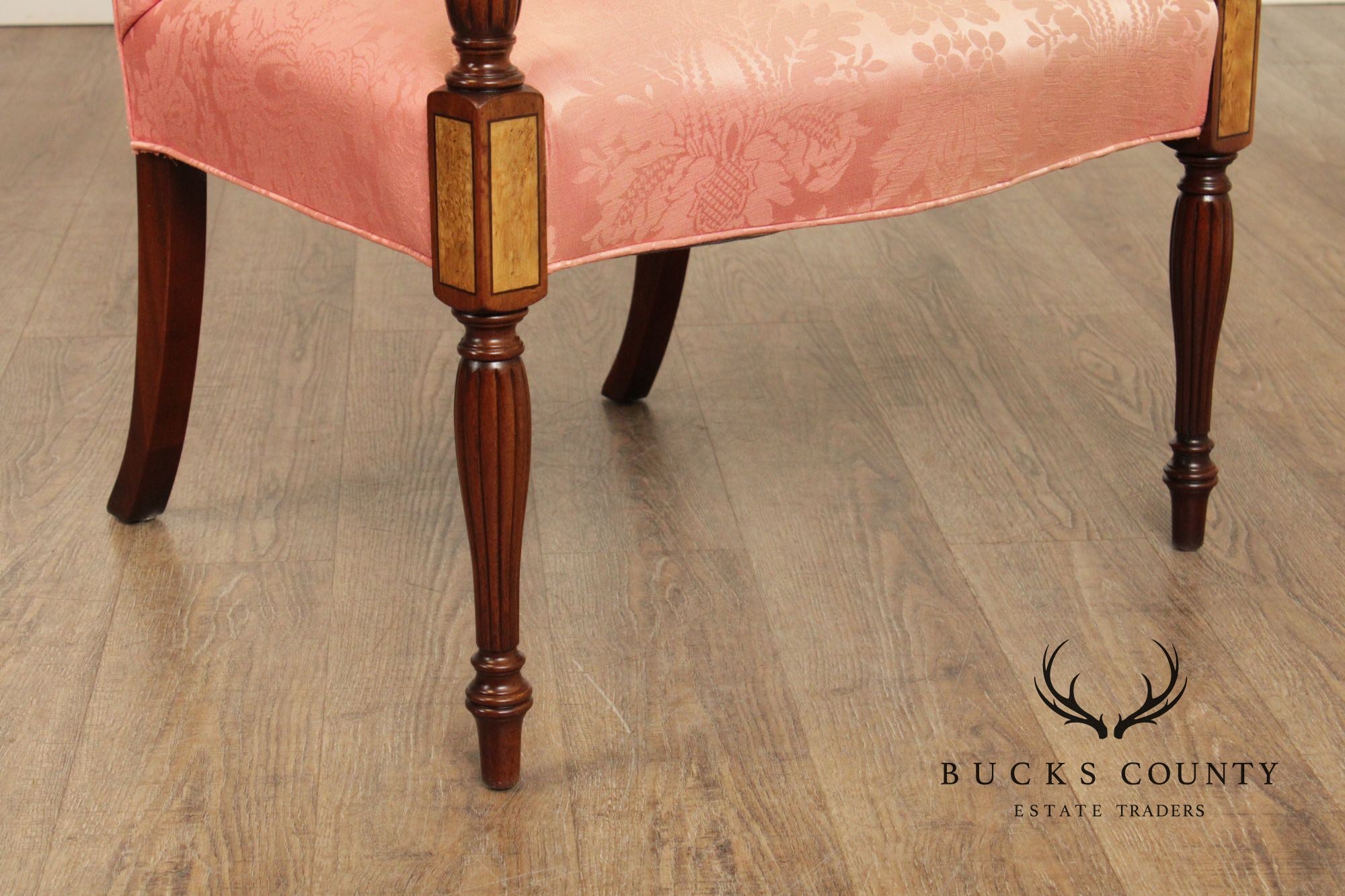 Hickory Chair Federal Style Inlaid Mahogany Armchair