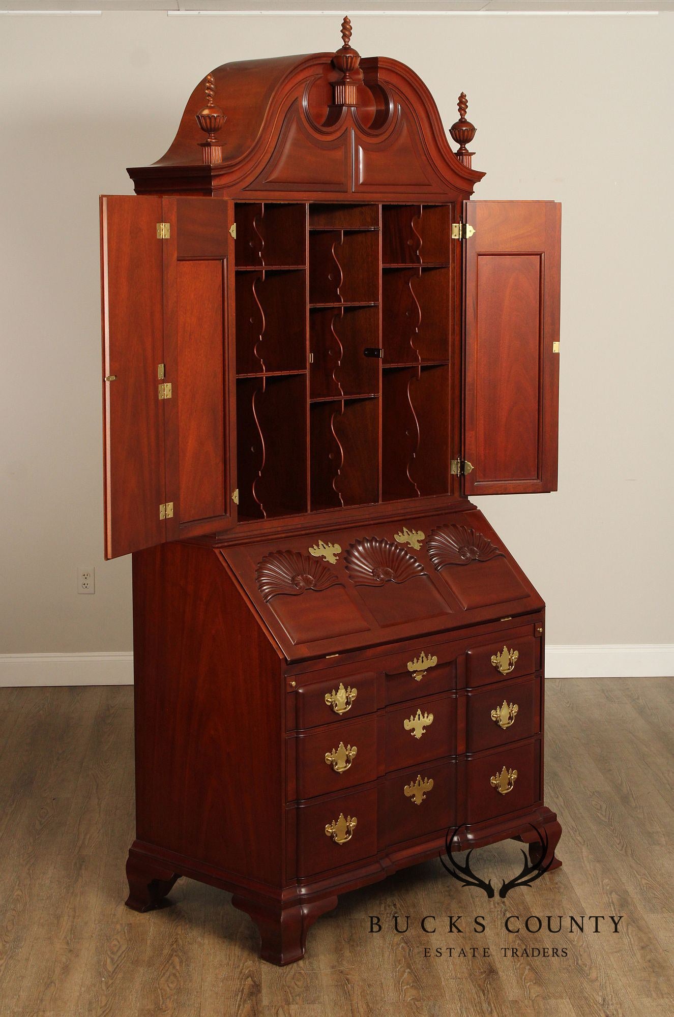 Kindel Winterthur Reproduction Mahogany Secretary Desk