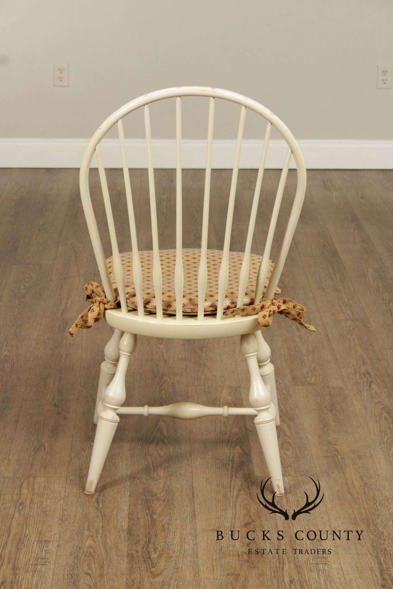 Nichols and Stone Set of Six Painted Windsor Dining Chairs