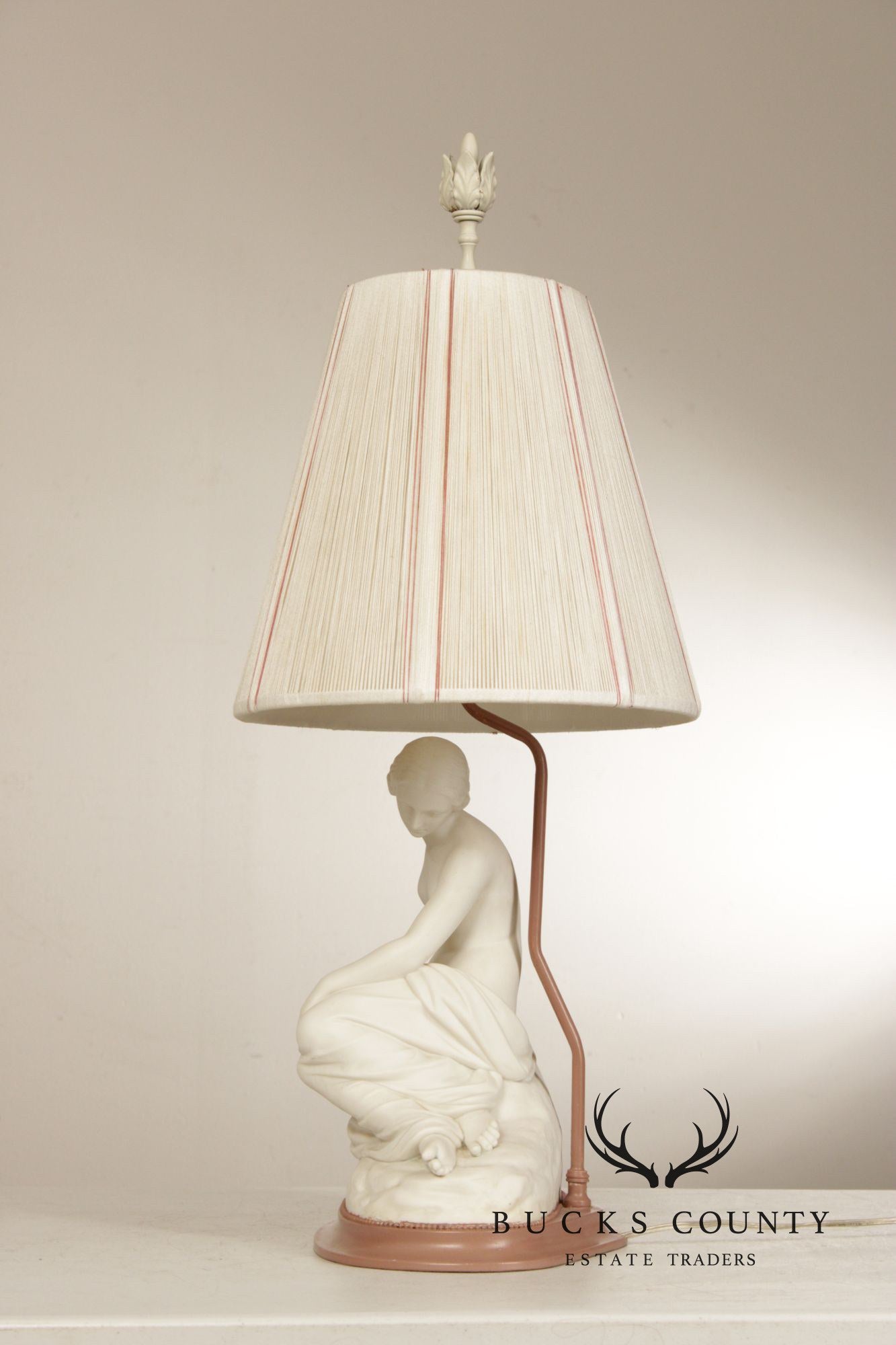 William Calder Marshall Bisque 'Resignation' Table Lamp