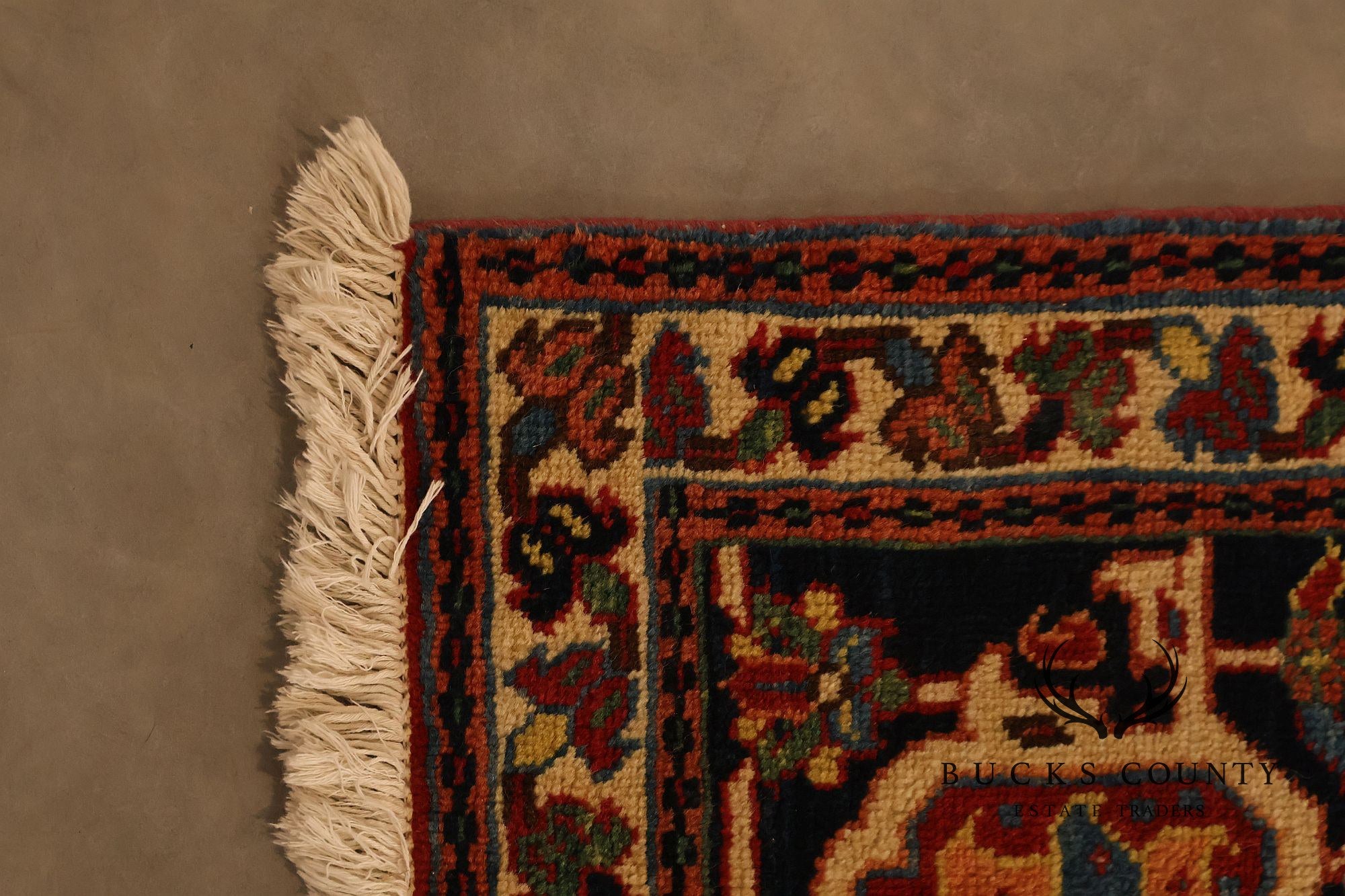 Persian Heriz Hand Knotted Wool Room Size Rug 9' x 13'