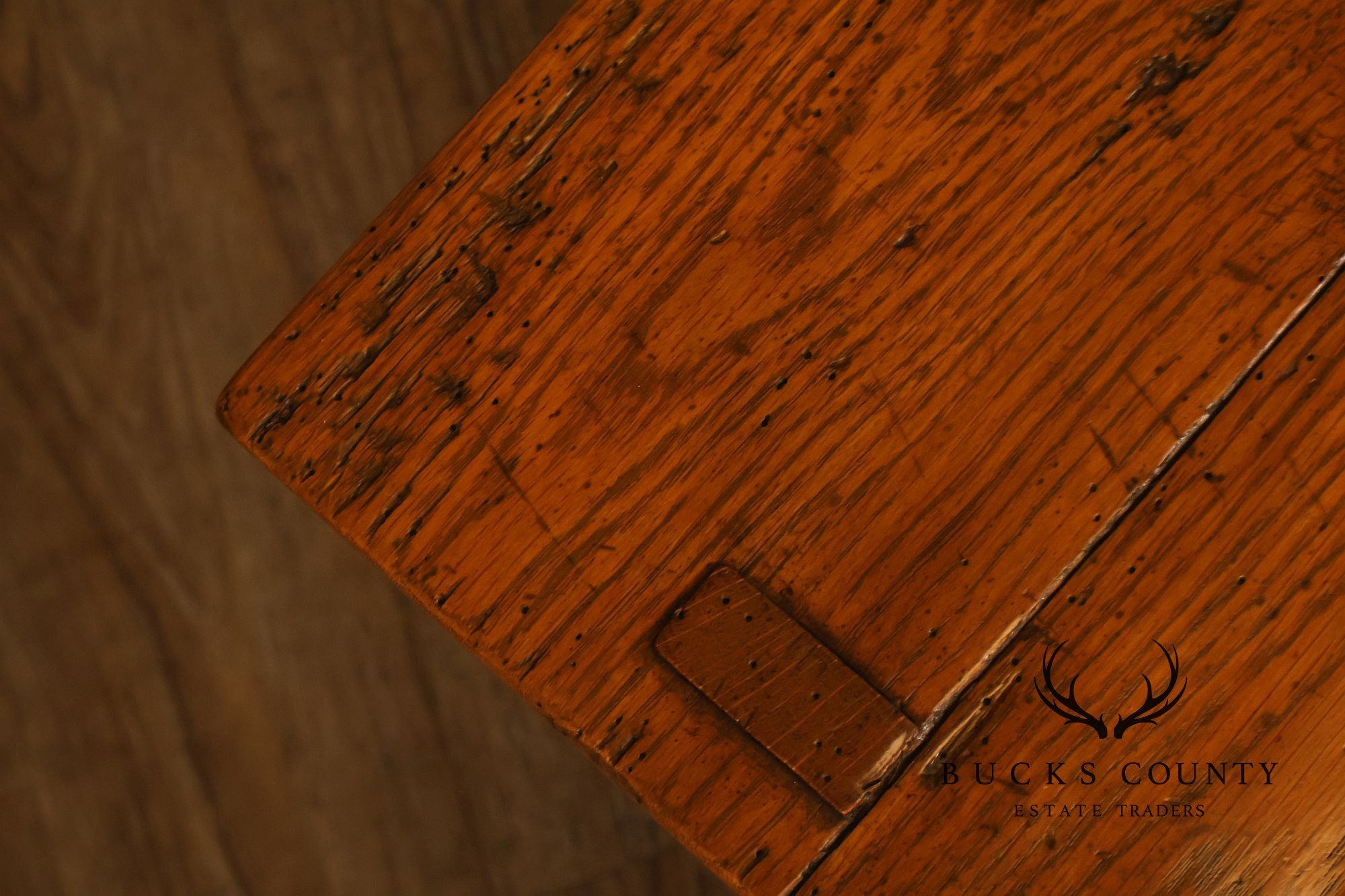 Guy Chaddock Antiqued Oak Storage Coffee Table